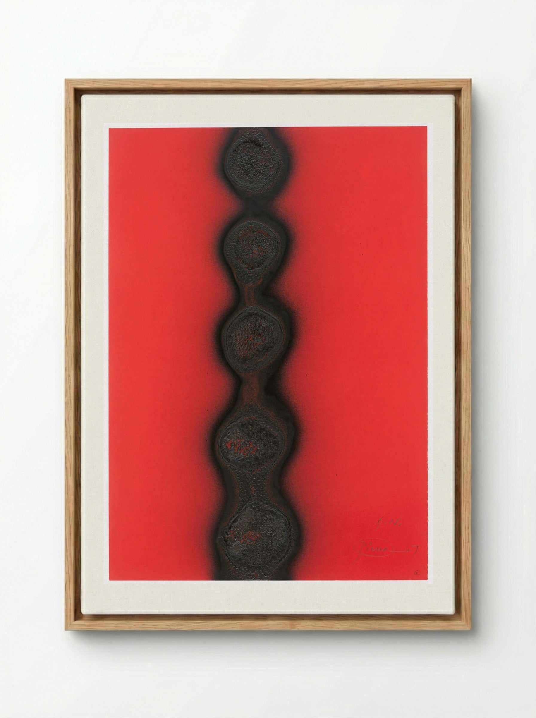 Untitled (Red) - Otto Piene - Framed Canvas Wood