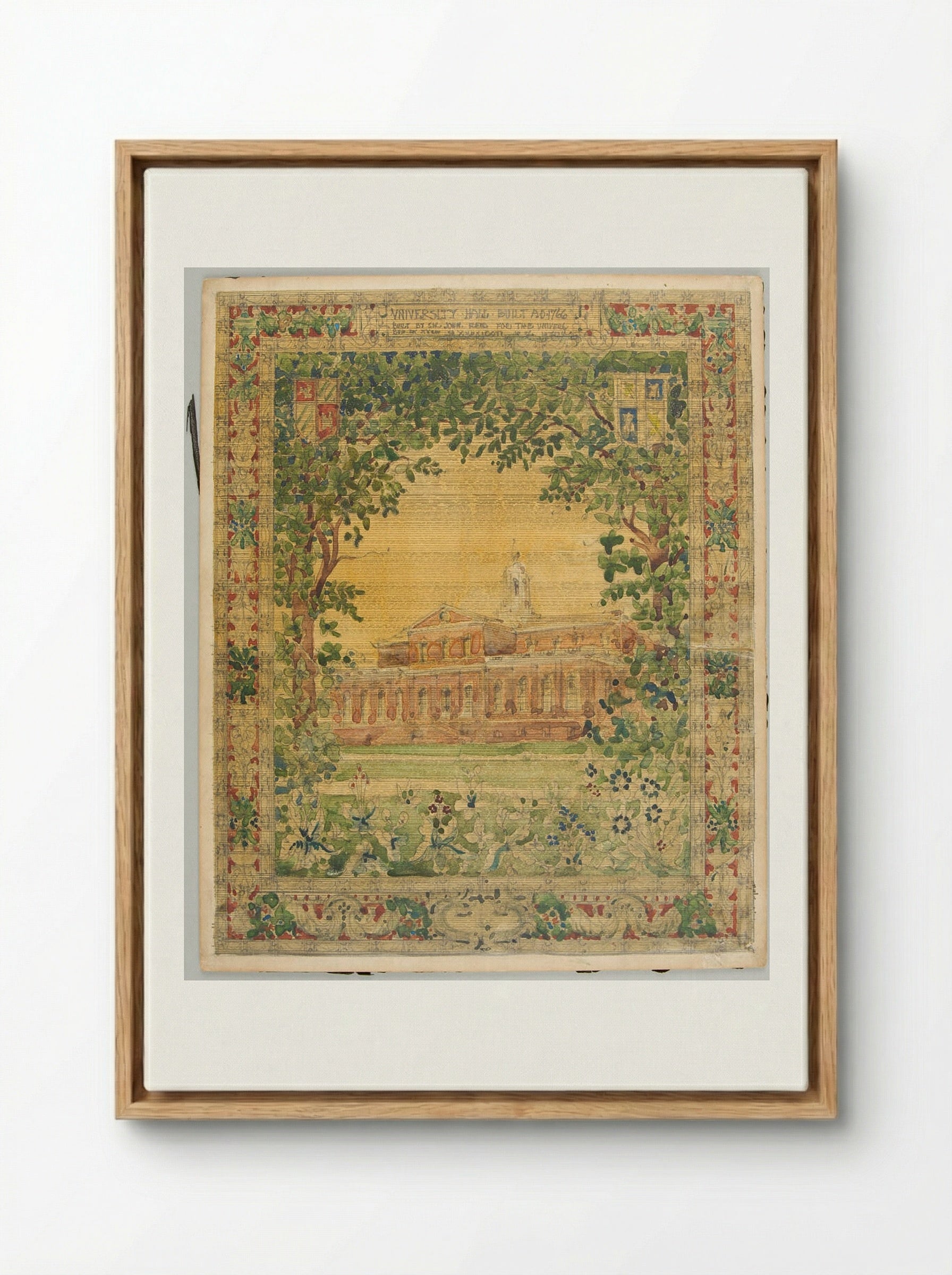 University Hall, Harvard - Solis Prints - Framed Canvas Wood