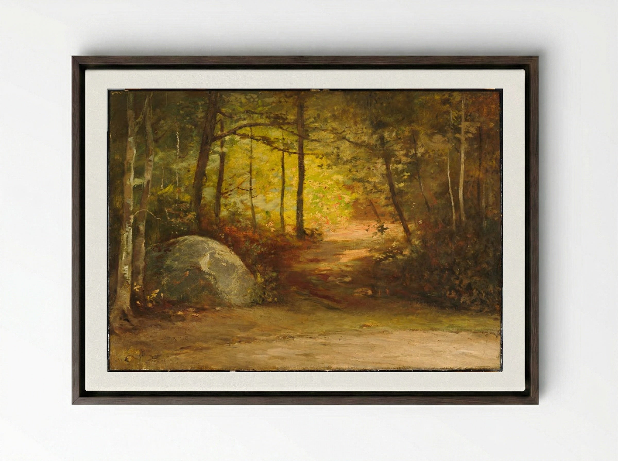 The Gypsies' Parlor - William Morris Hunt - Framed Canvas Dark Wood