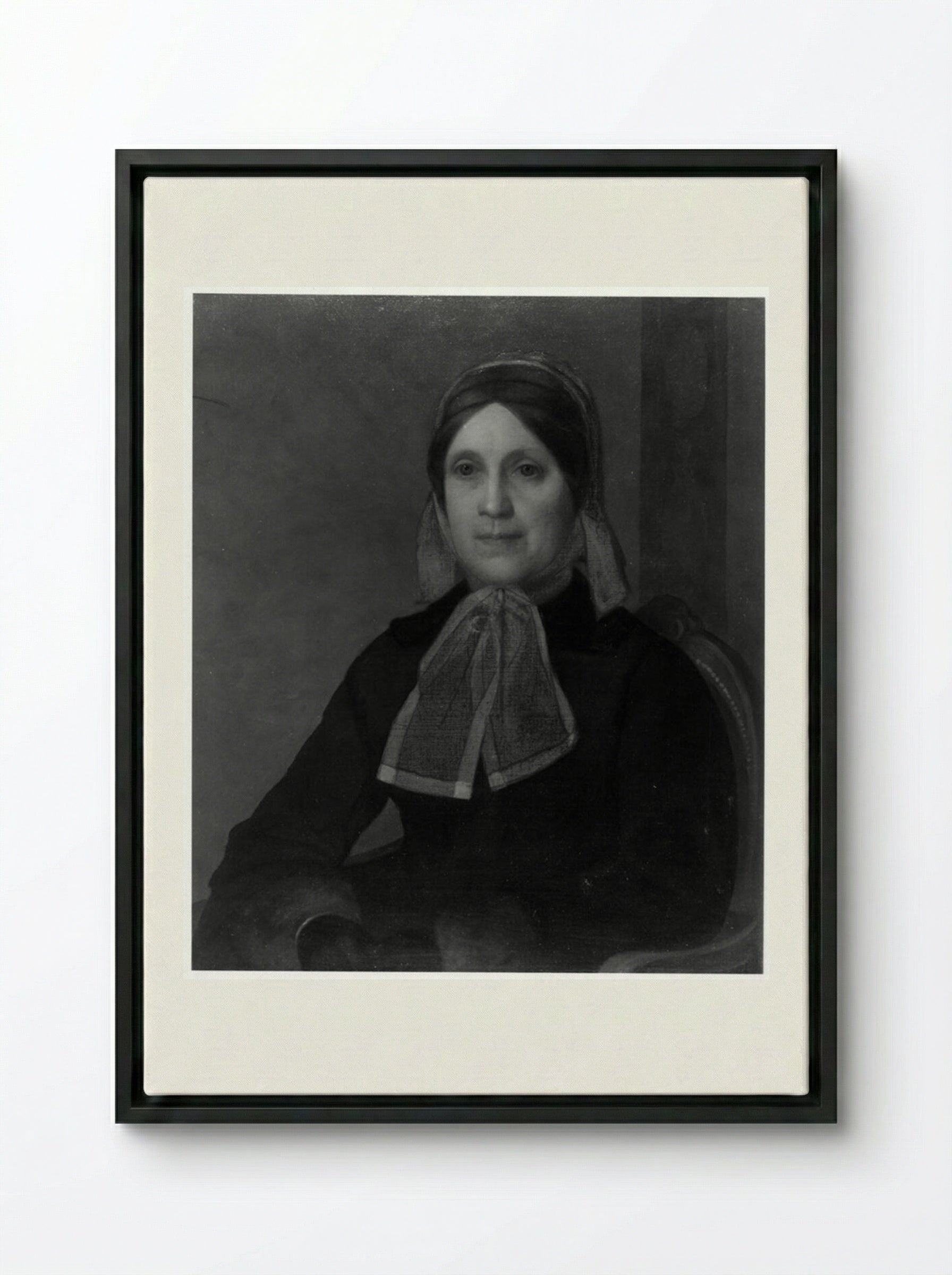 Catharine Jane Eliot Norton (Mrs. Andrews Norton) - Fine Art Print - Framed Canvas Black