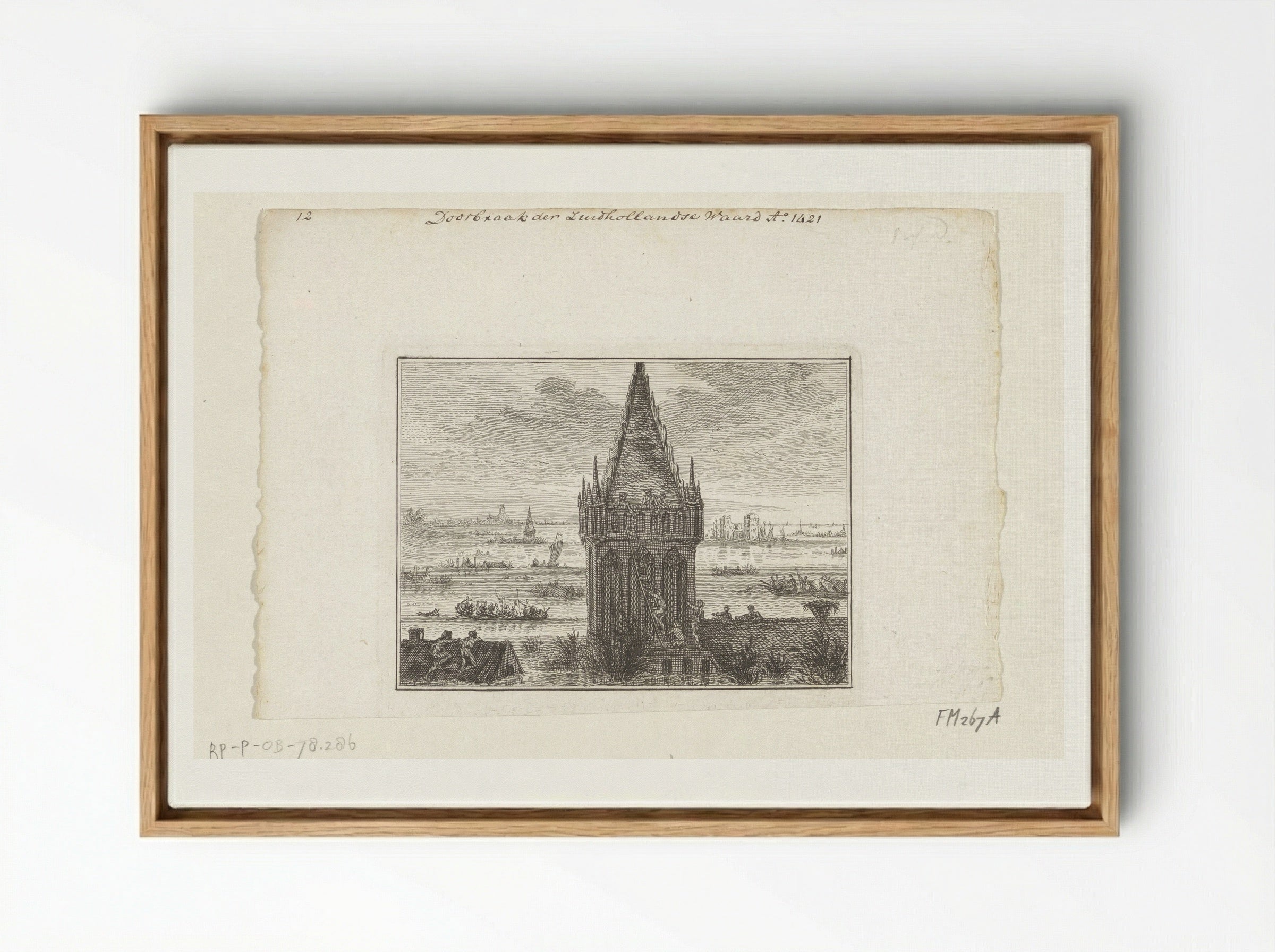 Doorbraak der Zuidhollandse Waard - Unknown Artist - Framed Canvas Wood