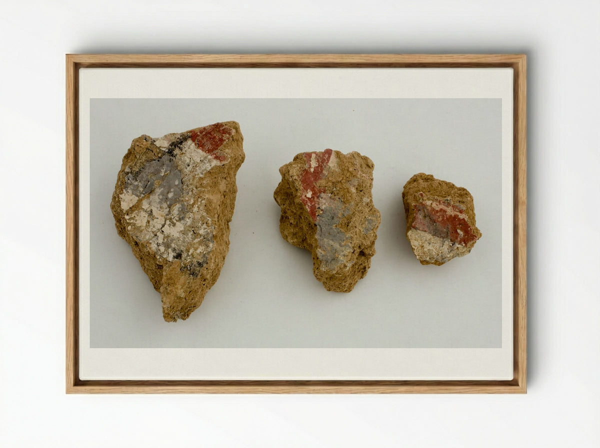 Fragments of Wall Paintings from Nuzi - Unknown Artist - Framed Canvas Wood