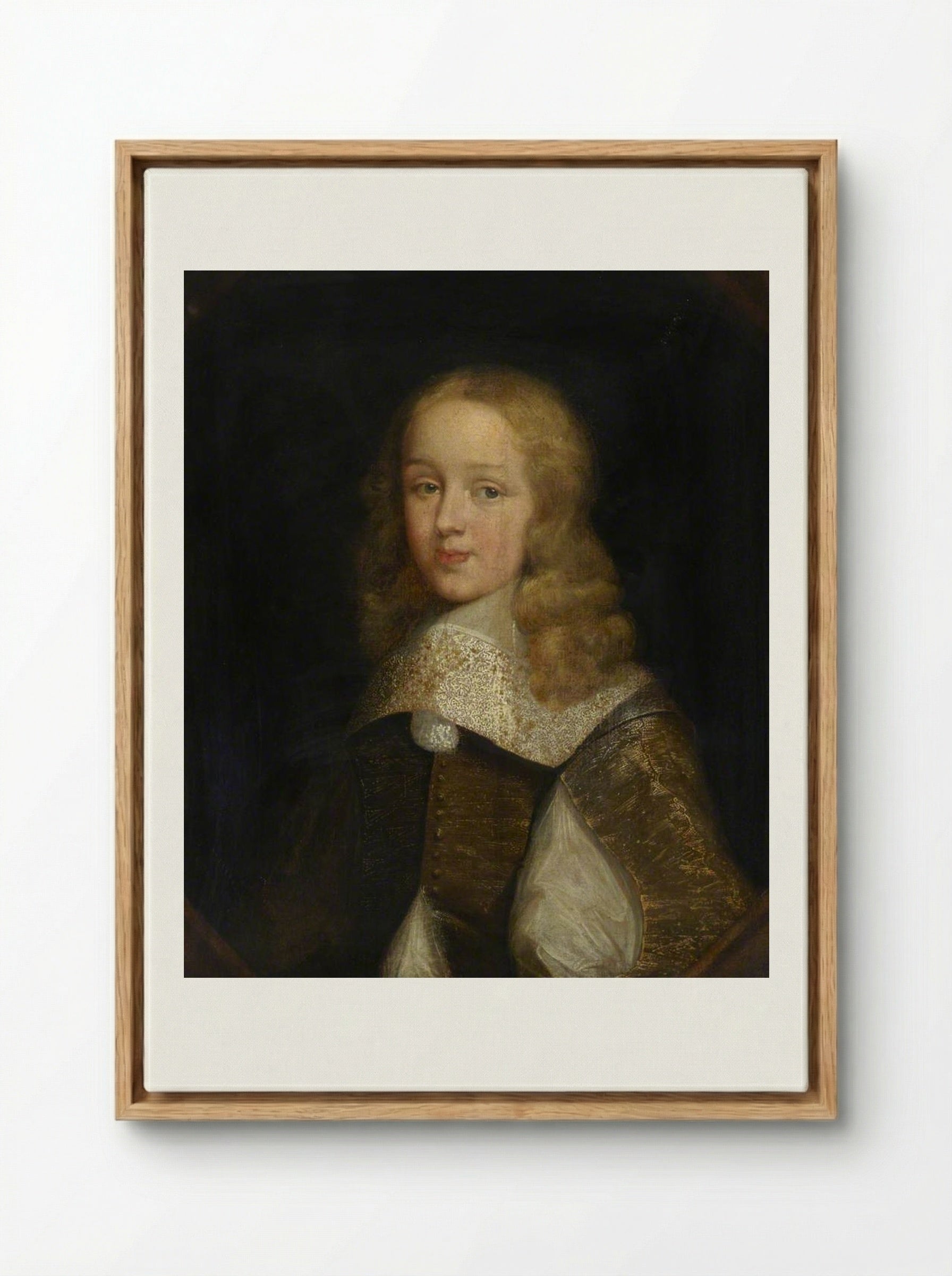 Portrait of a Youth - Fine Art Print - Framed Canvas Wood