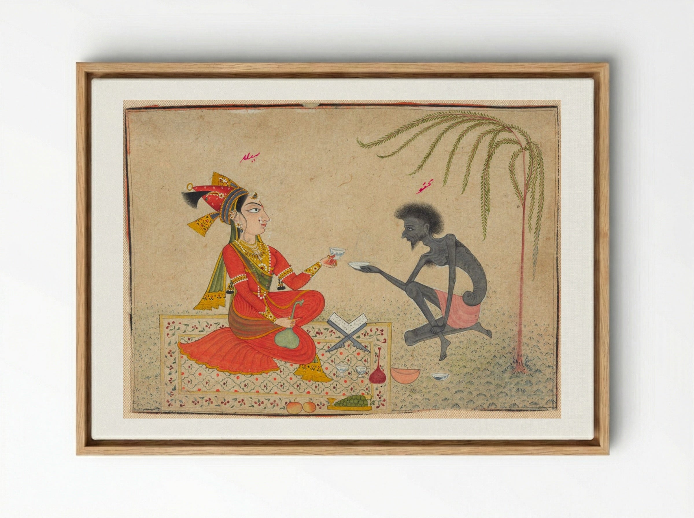 Layla and Majnun - Unknown Artist - Framed Canvas Wood