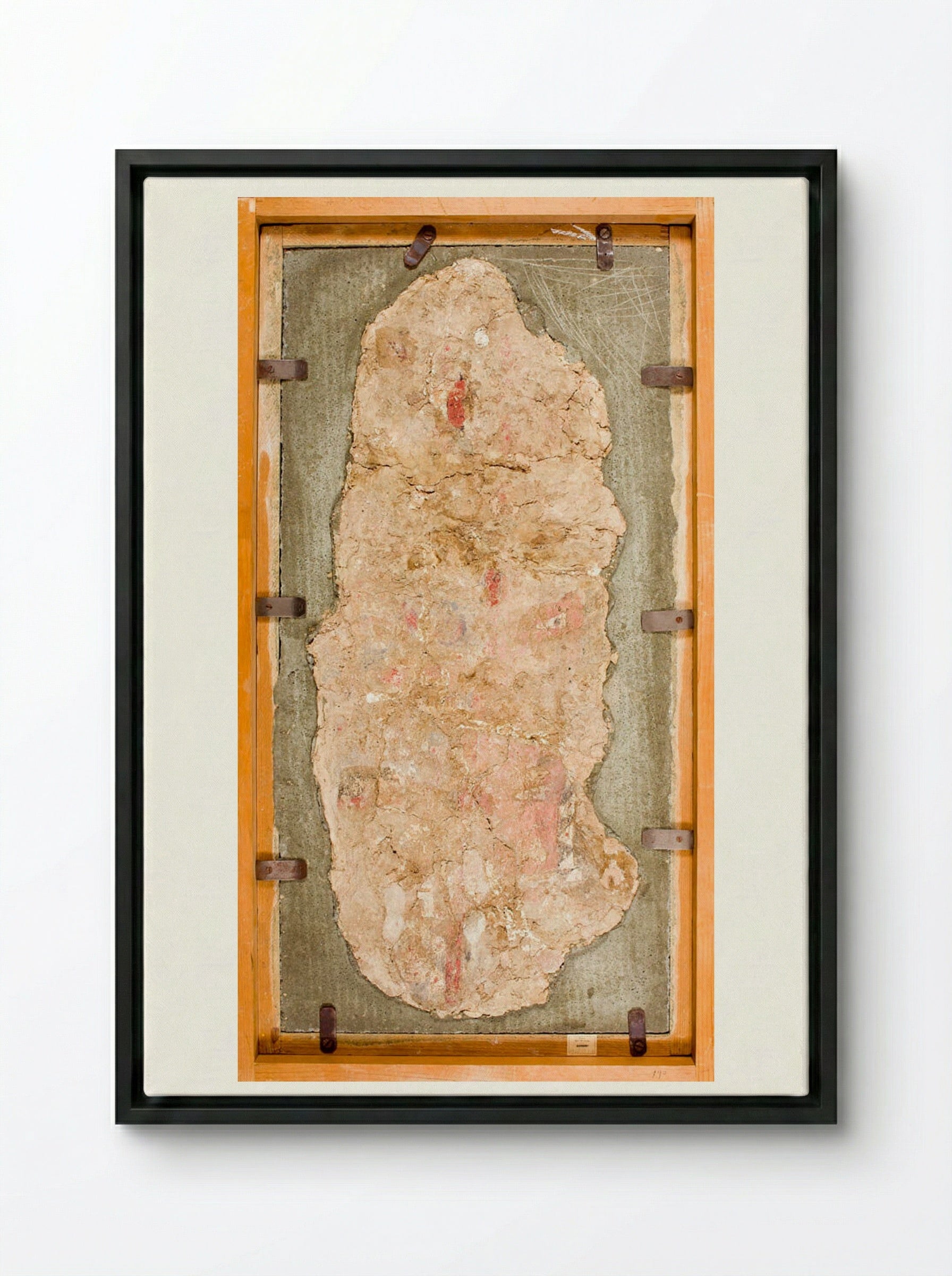 Wall Painting from Nuzi (Fragment) - Unknown Artist - Framed Canvas Black