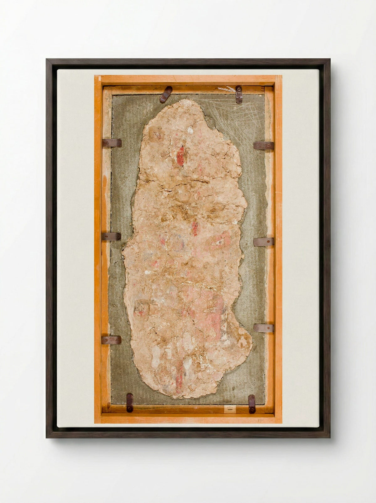 Wall Painting from Nuzi (Fragment) - Unknown Artist - Framed Canvas Dark Wood