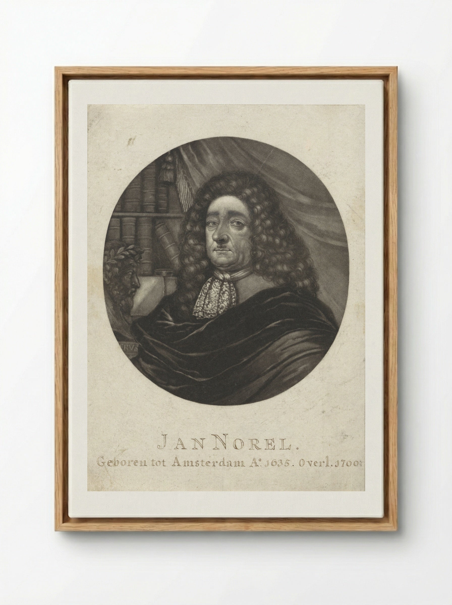 Portrait of Petrus Boudaan - Pieter Schenk (I) - Framed Canvas Wood