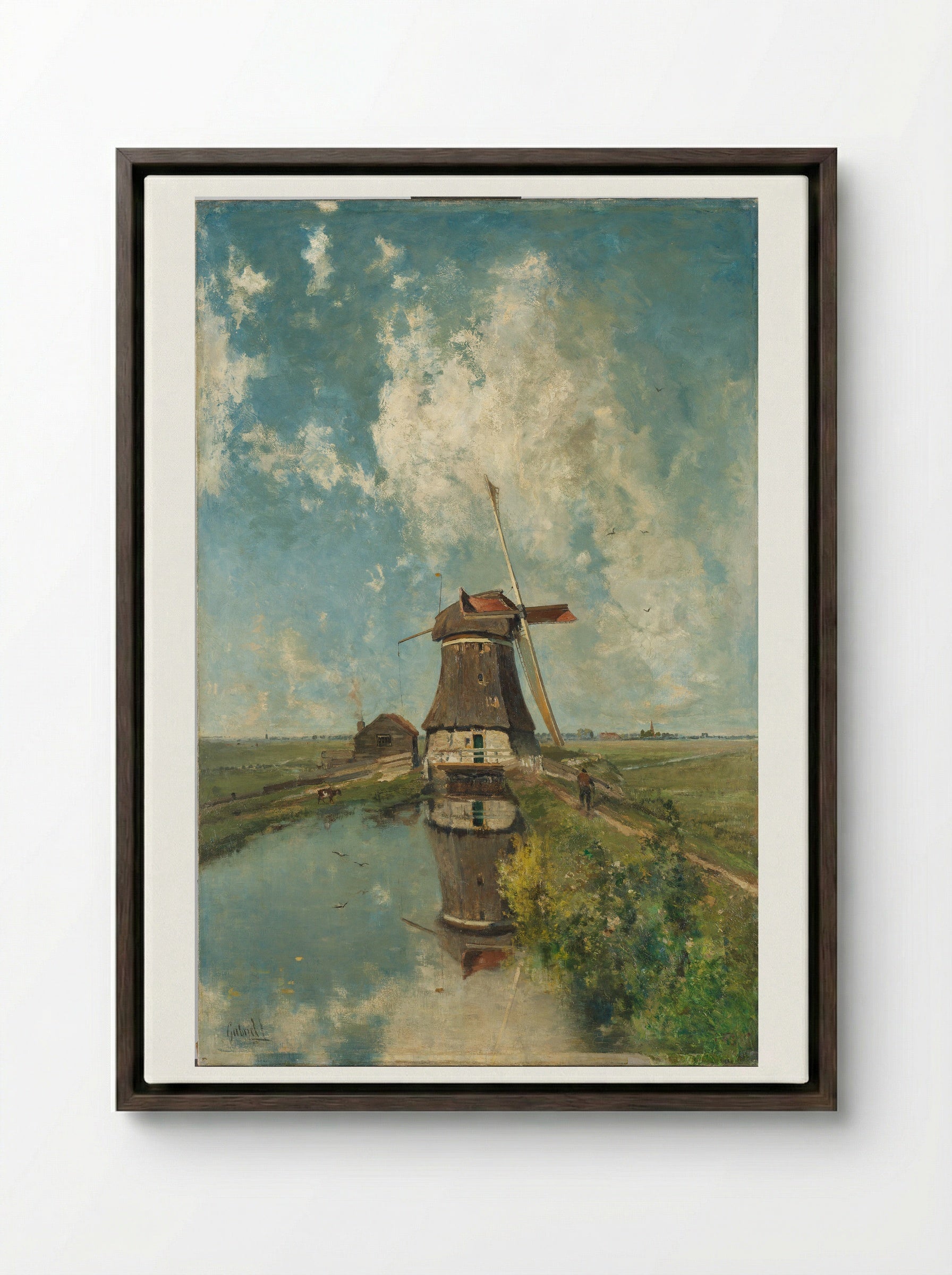 In the Month of July - Paul Joseph Constantin Gabriël - Framed Canvas Dark Wood