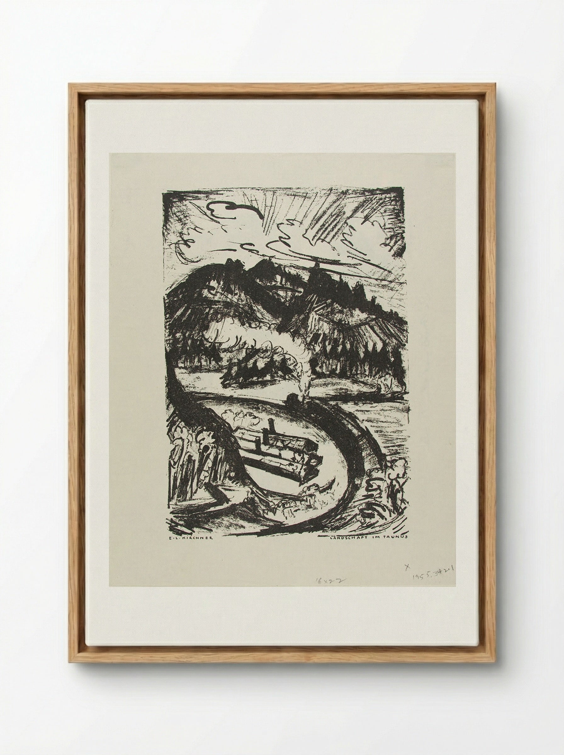 Taunus Landscape - Ernst Ludwig Kirchner - Framed Canvas Wood