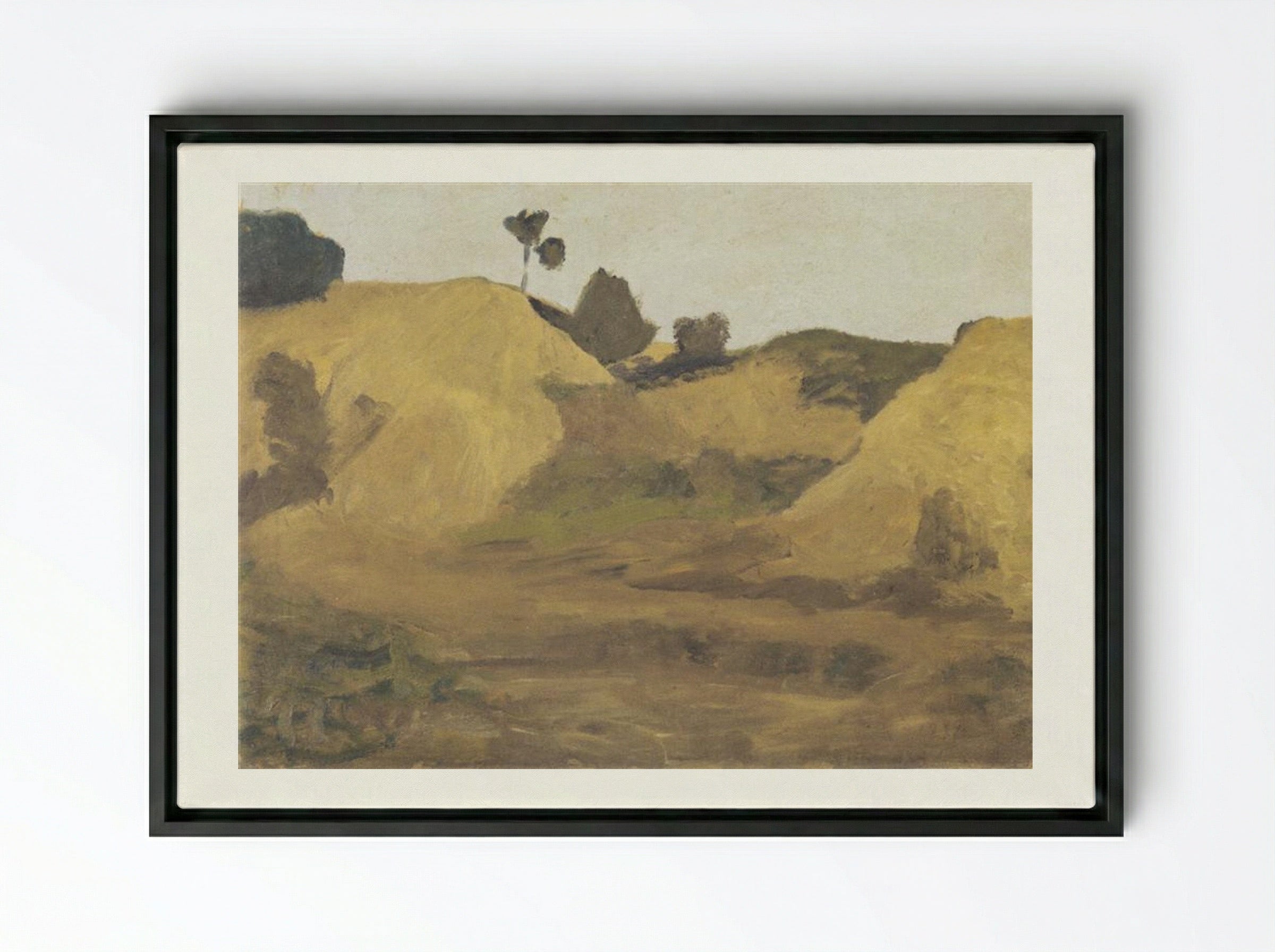 Sand pit at Weyersberg - Paula Modersohn-Becker - Framed Canvas Black