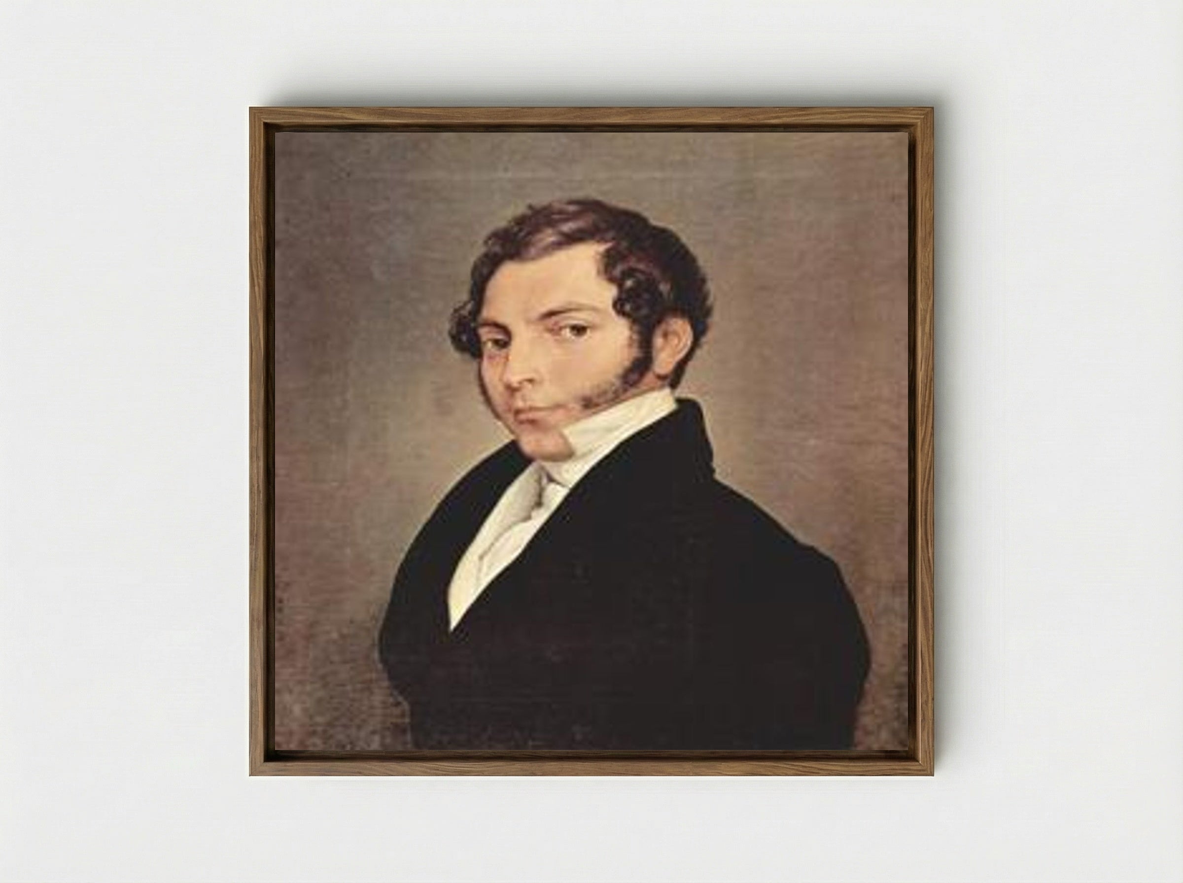 Portrait of Conte Ninni - Francesco Hayez - Framed Canvas Wood