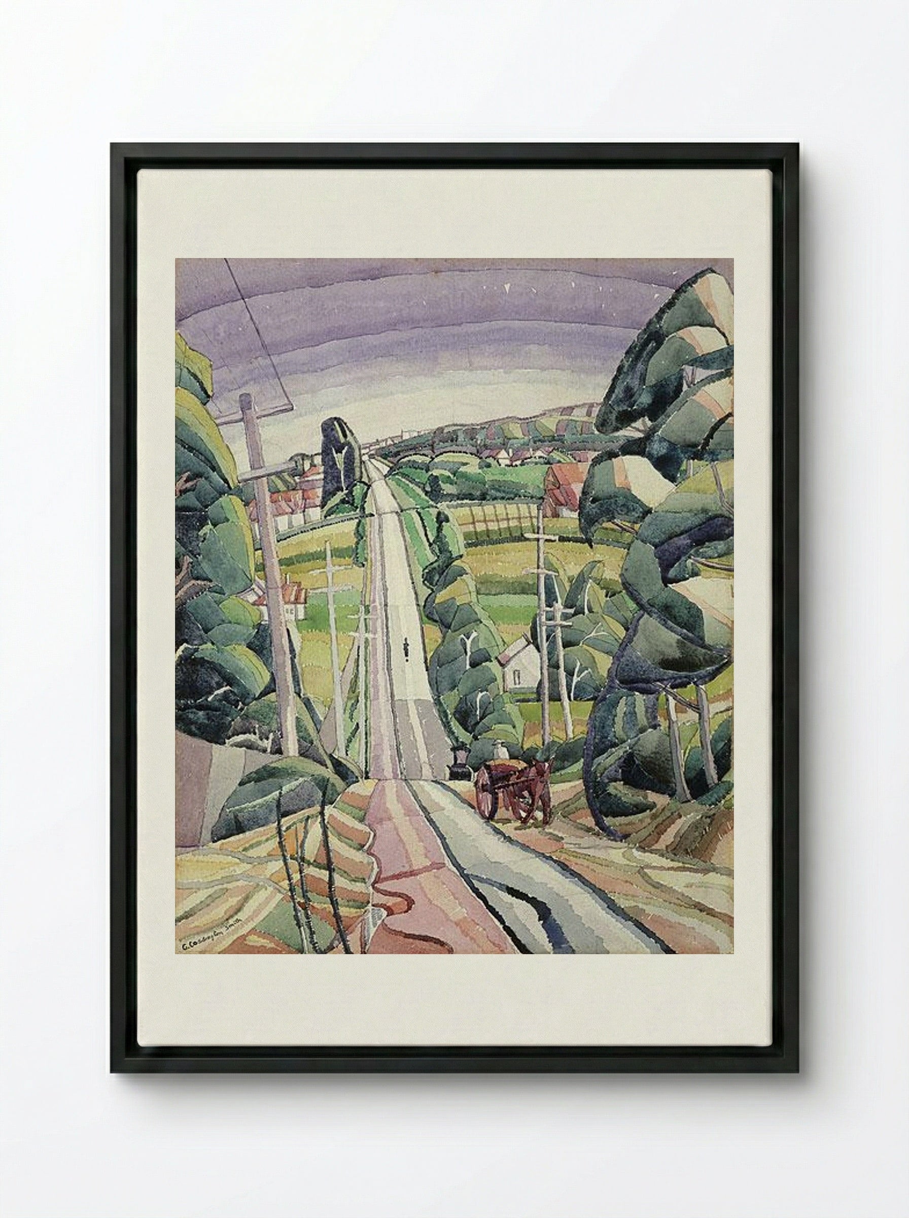 Eastern Road, Turramurra - Grace Cossington Smith - Framed Canvas Black