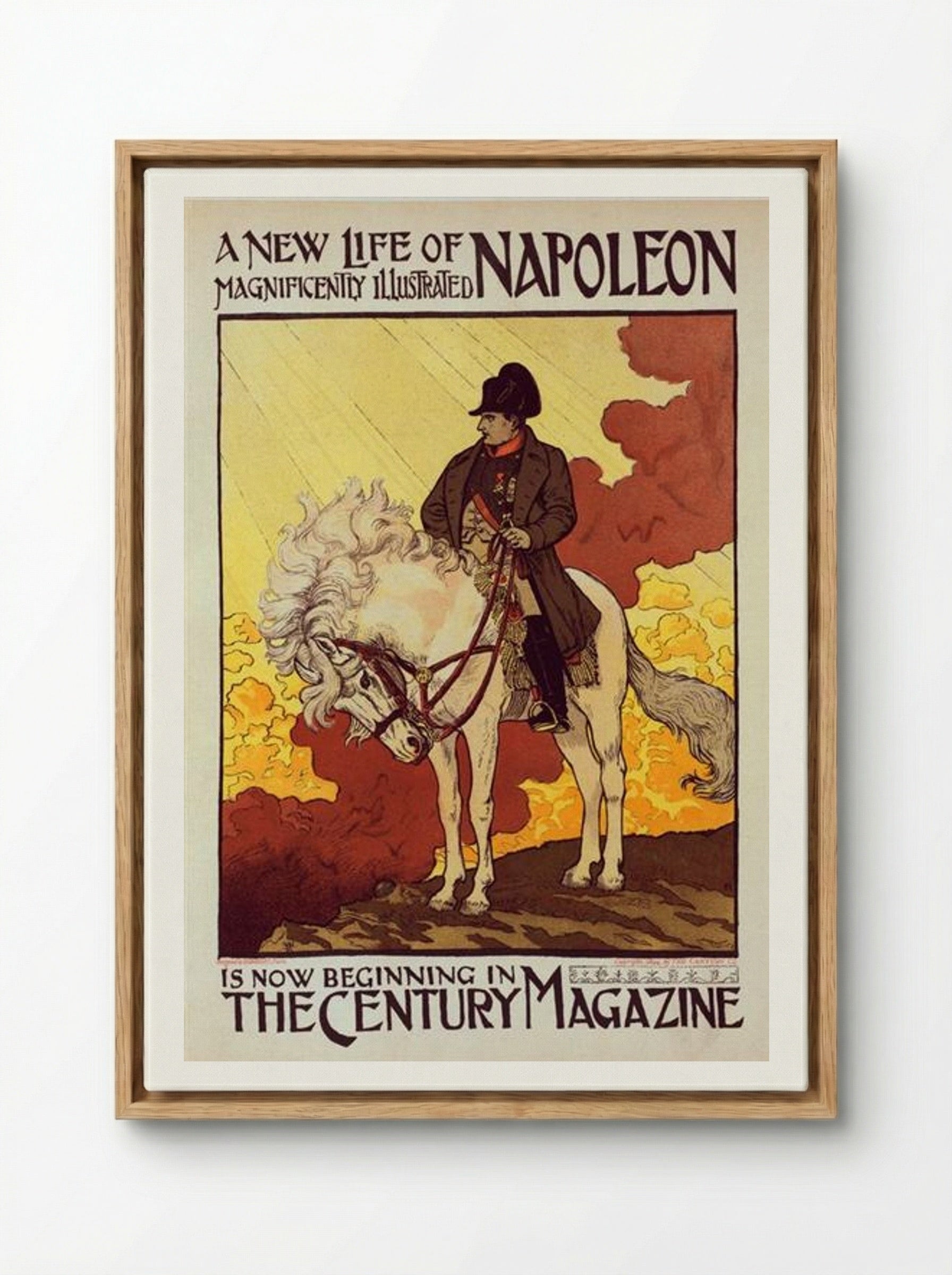 Affiche pour The Century Magazine, Napoléon - Eugène Grasset - Framed Canvas Wood