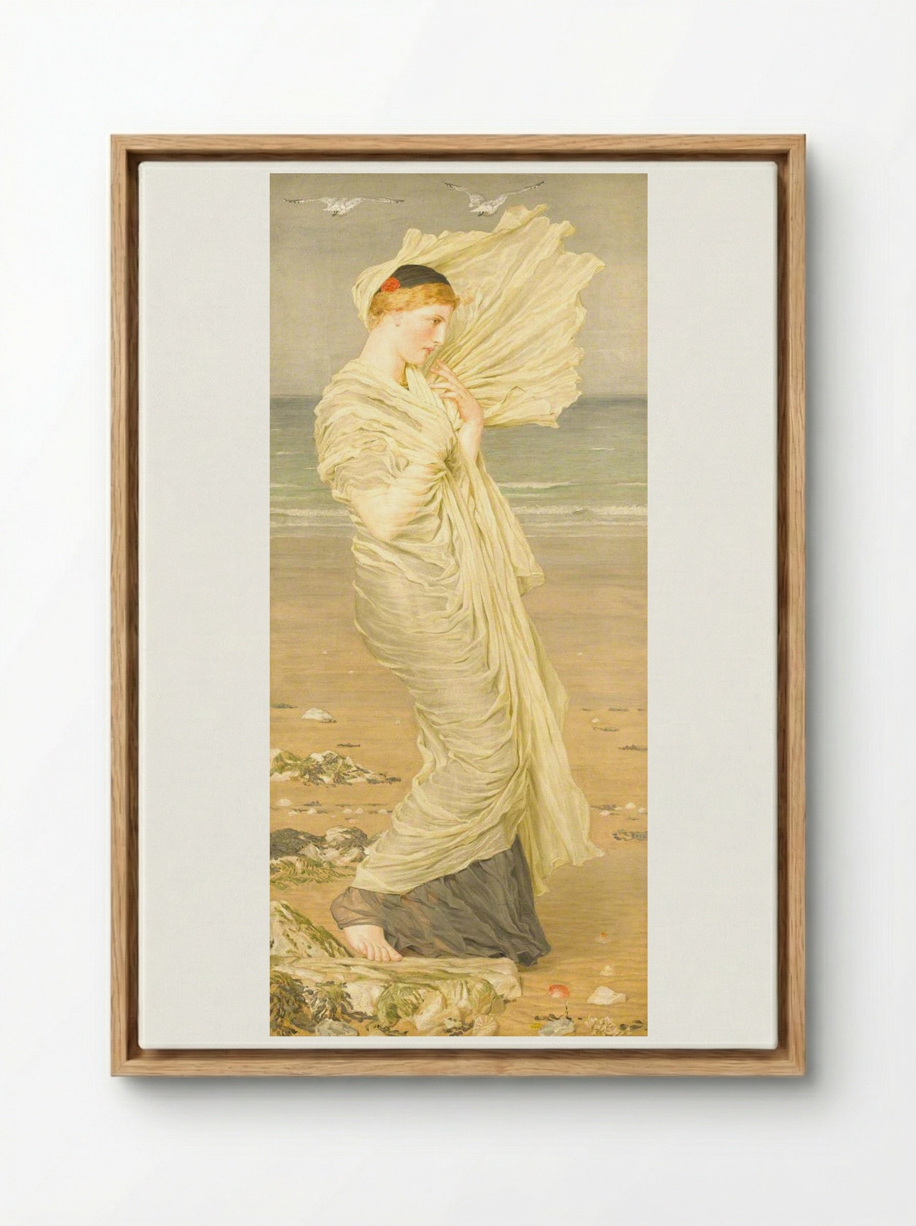 Seagulls - Albert Joseph Moore - Framed Canvas Wood