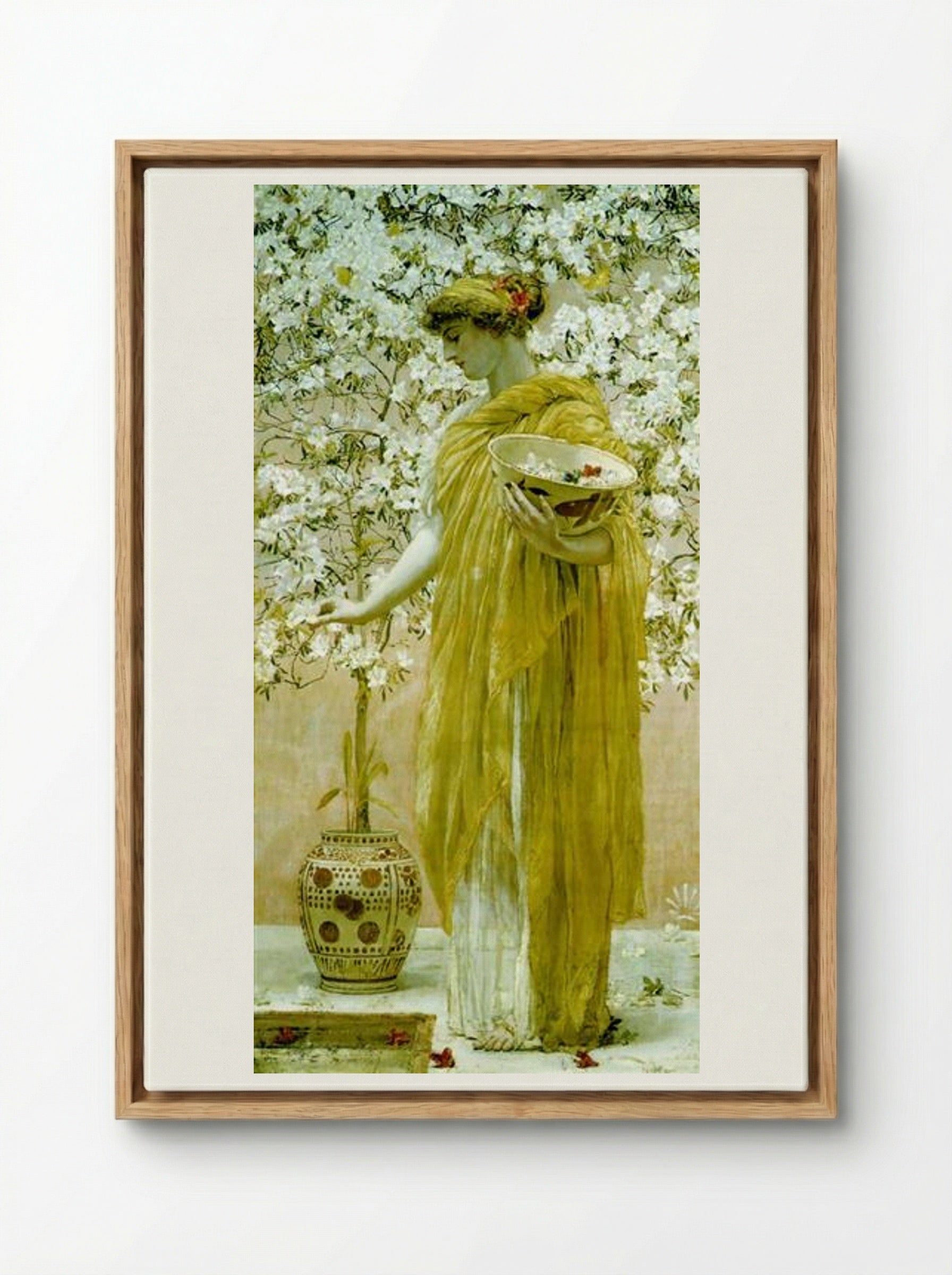 Azaleas - Albert Joseph Moore - Framed Canvas Wood