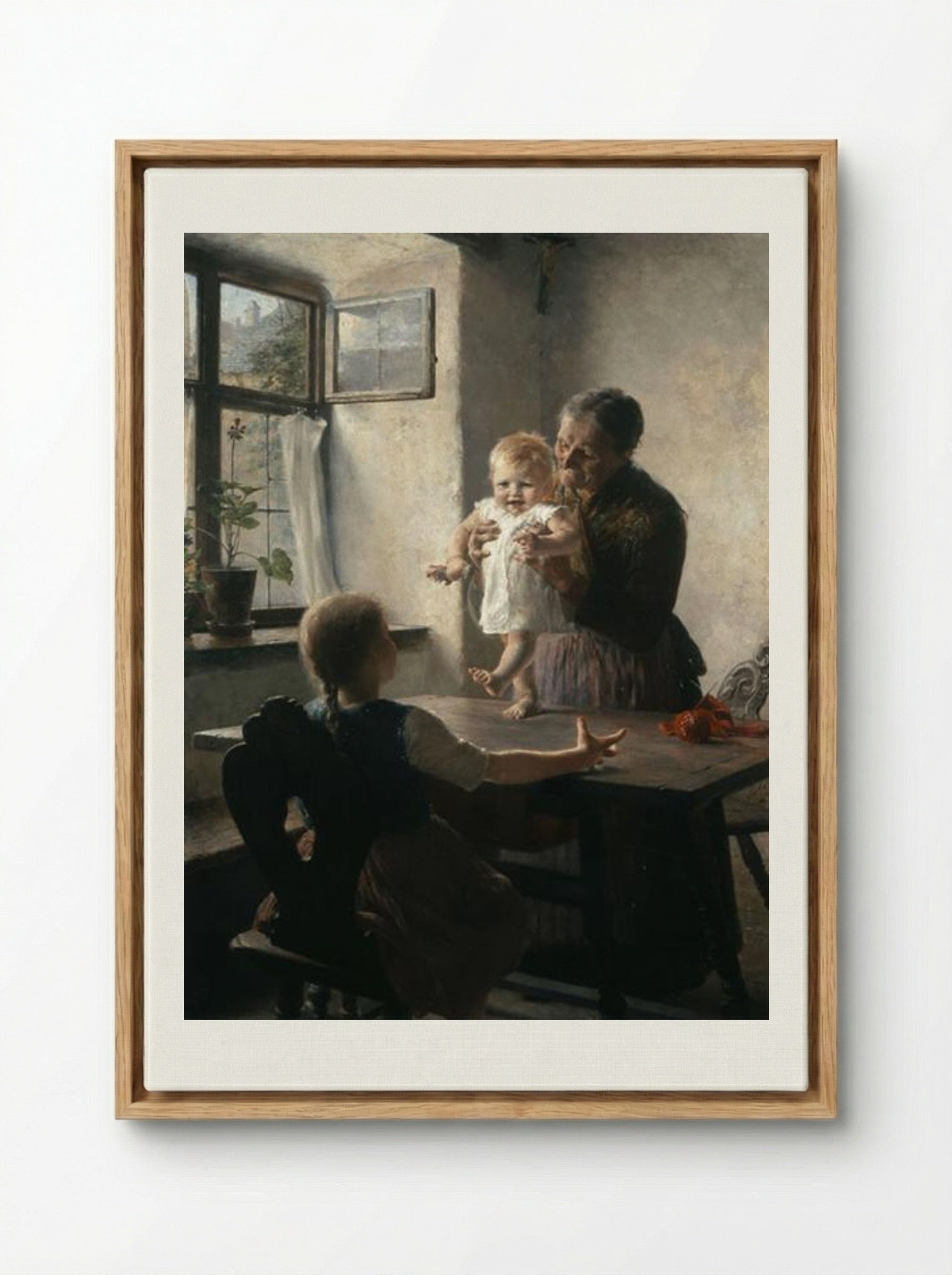 First Steps - Georgios Jakobides - Framed Canvas Wood