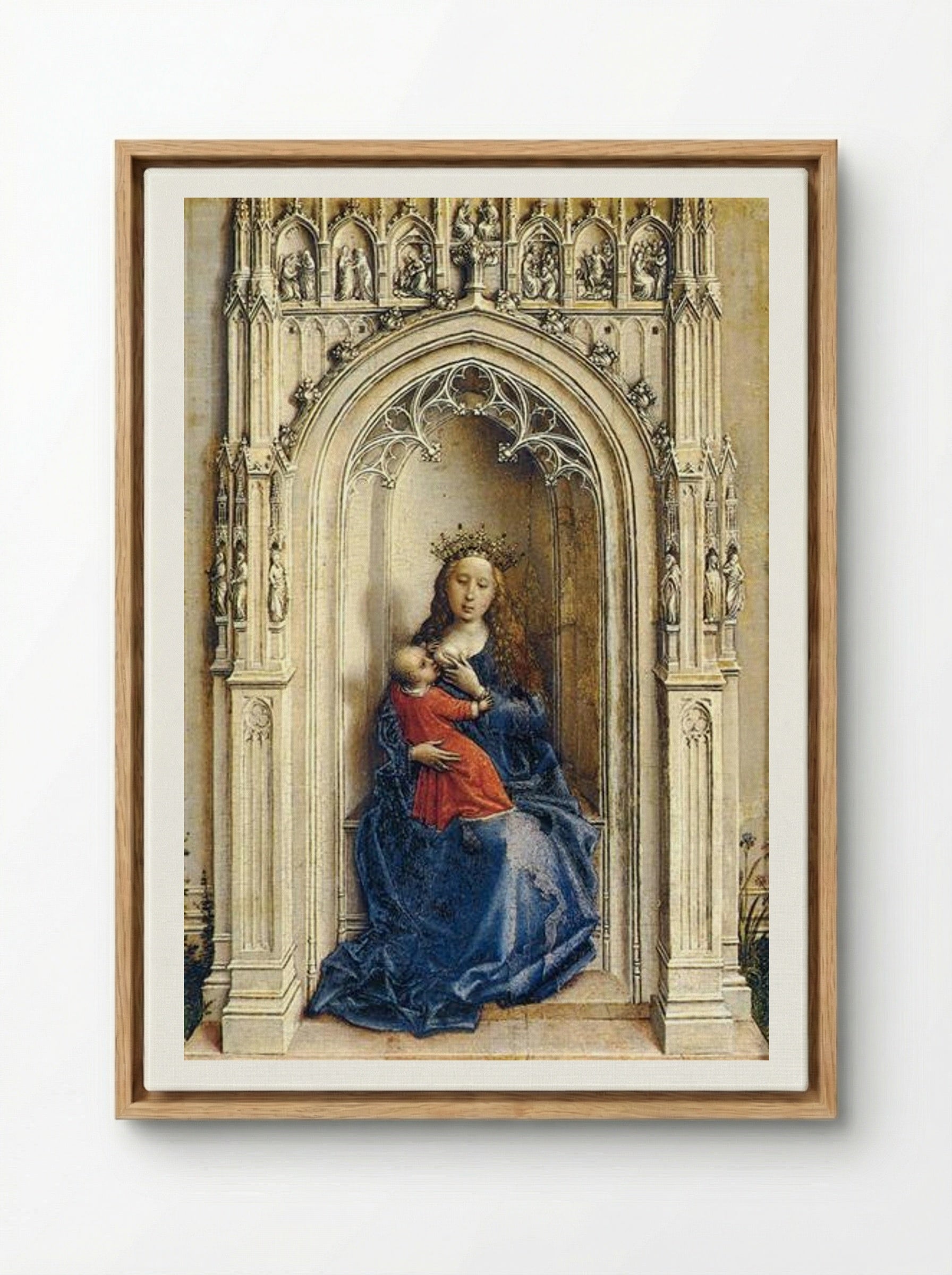 Virgin and Child - Rogier van der Weyden - Framed Canvas Wood