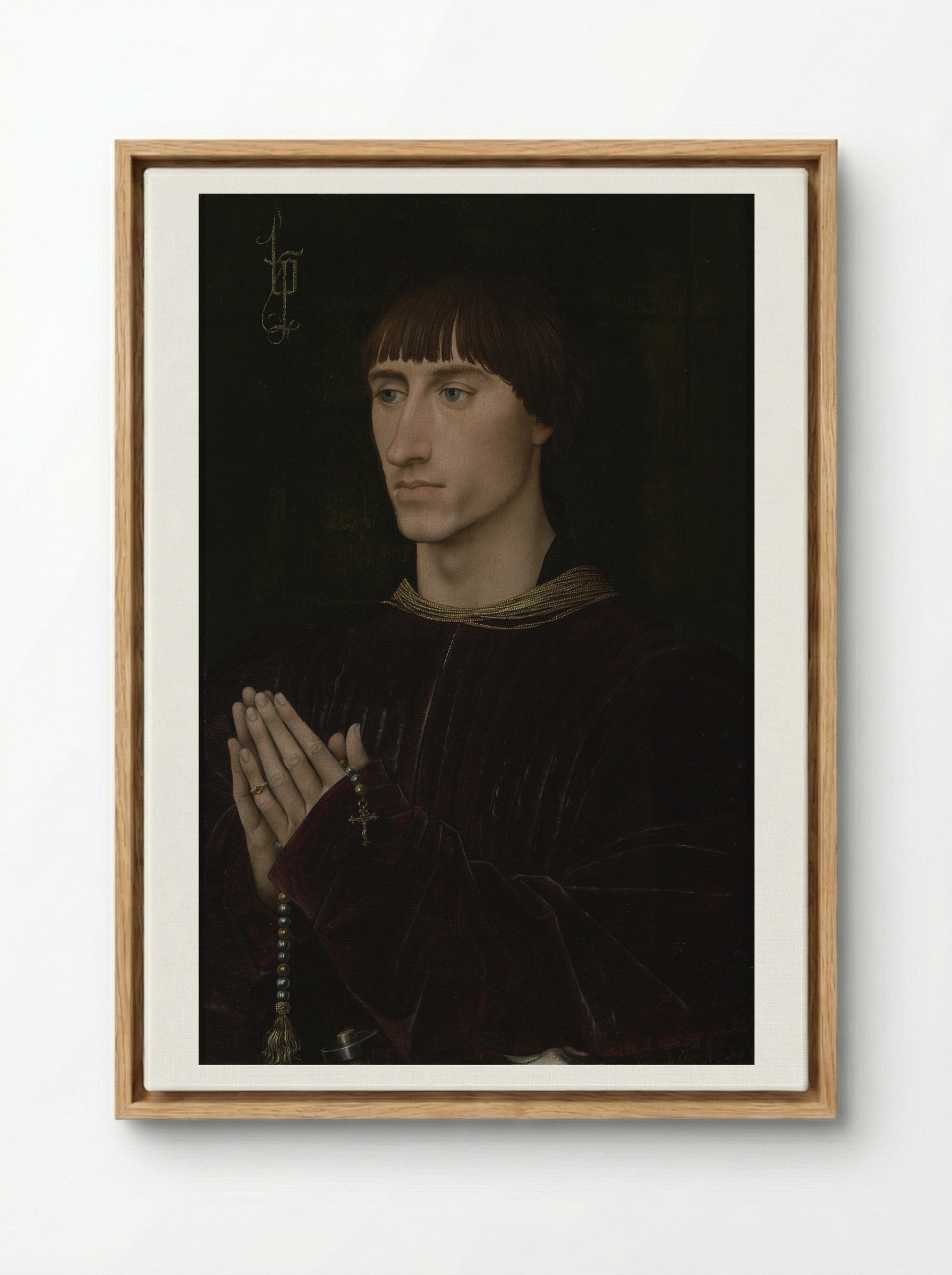 Portrait of Philippe de Croy - Rogier van der Weyden - Framed Canvas Wood