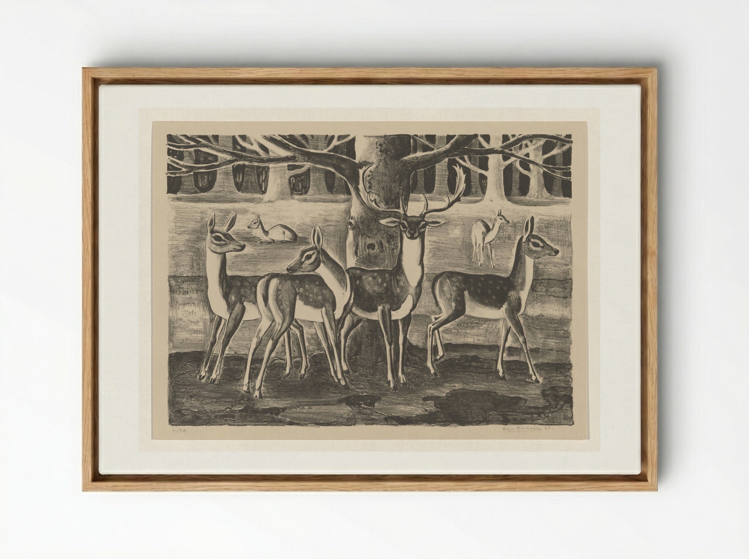 Herten - Ger Gerrits - Framed Canvas Wood