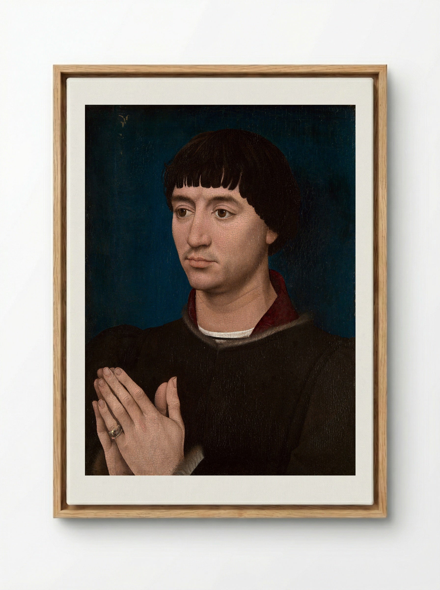 Portrait of Jean de Gros - Rogier van der Weyden - Framed Canvas Wood