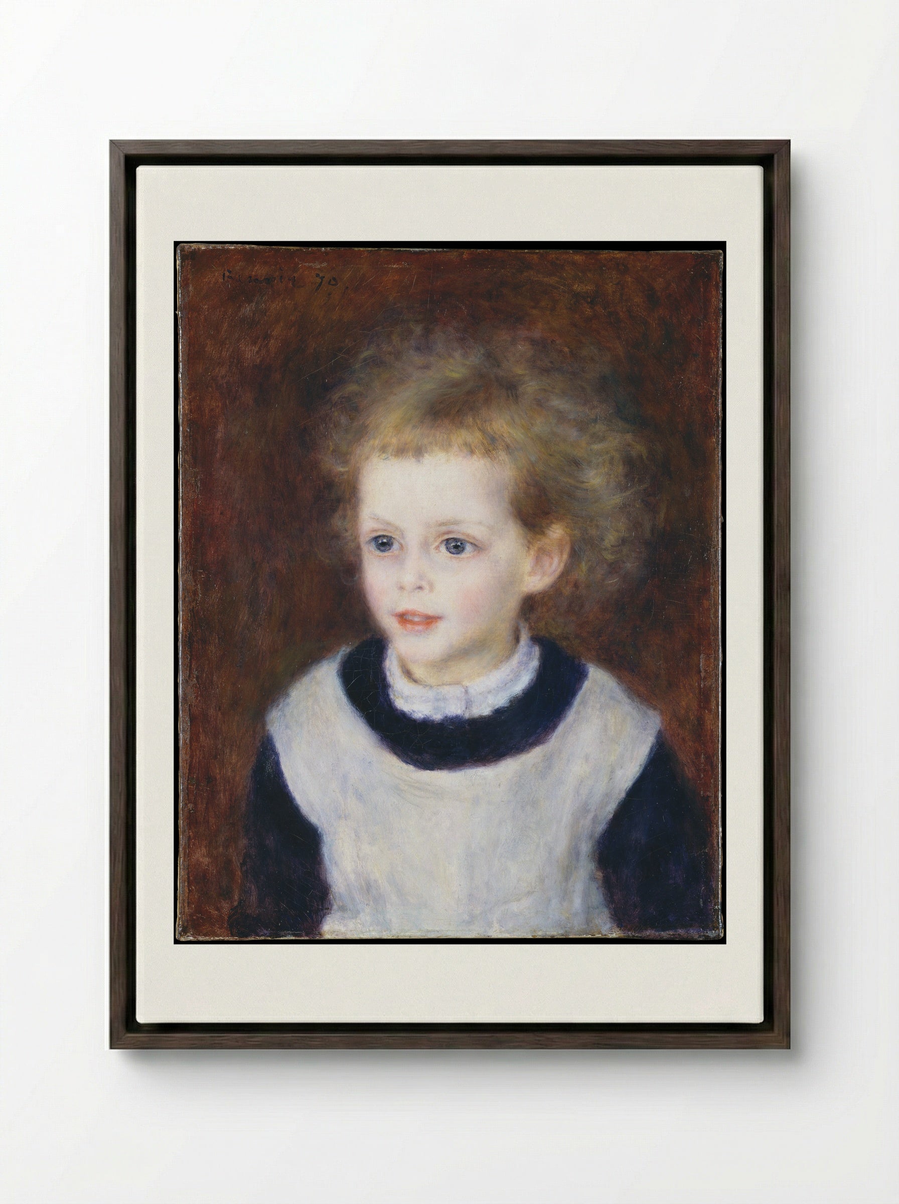 Marguerite-Thérèse (Margot) Berard - Auguste Renoir - Framed Canvas Dark Wood