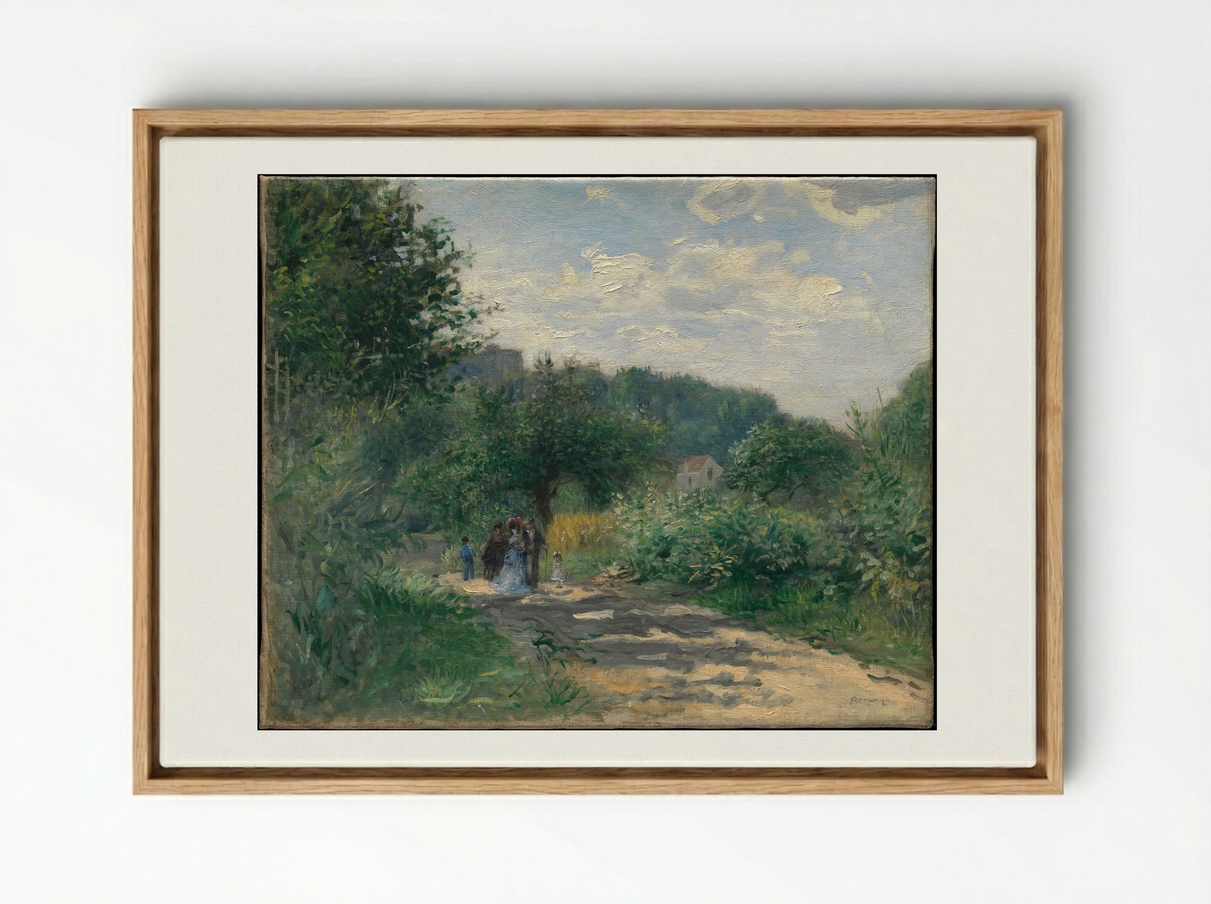 A Road in Louveciennes - Pierre-Auguste Renoir - Framed Canvas Wood