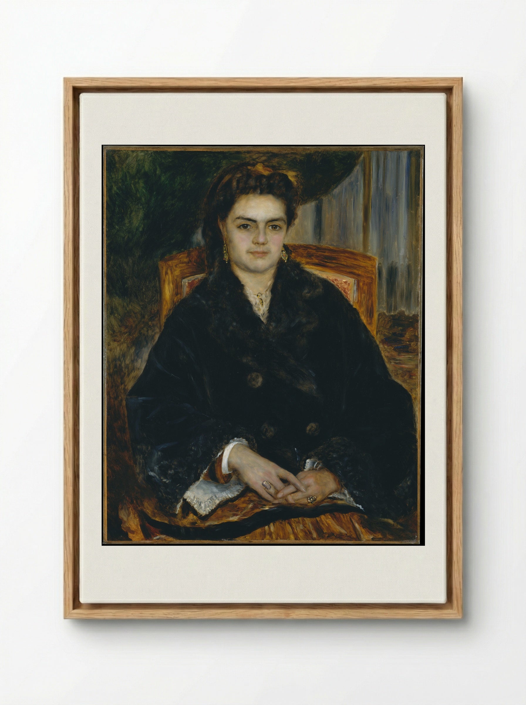 Madame Édouard Bernier - Auguste Renoir - Framed Canvas Wood