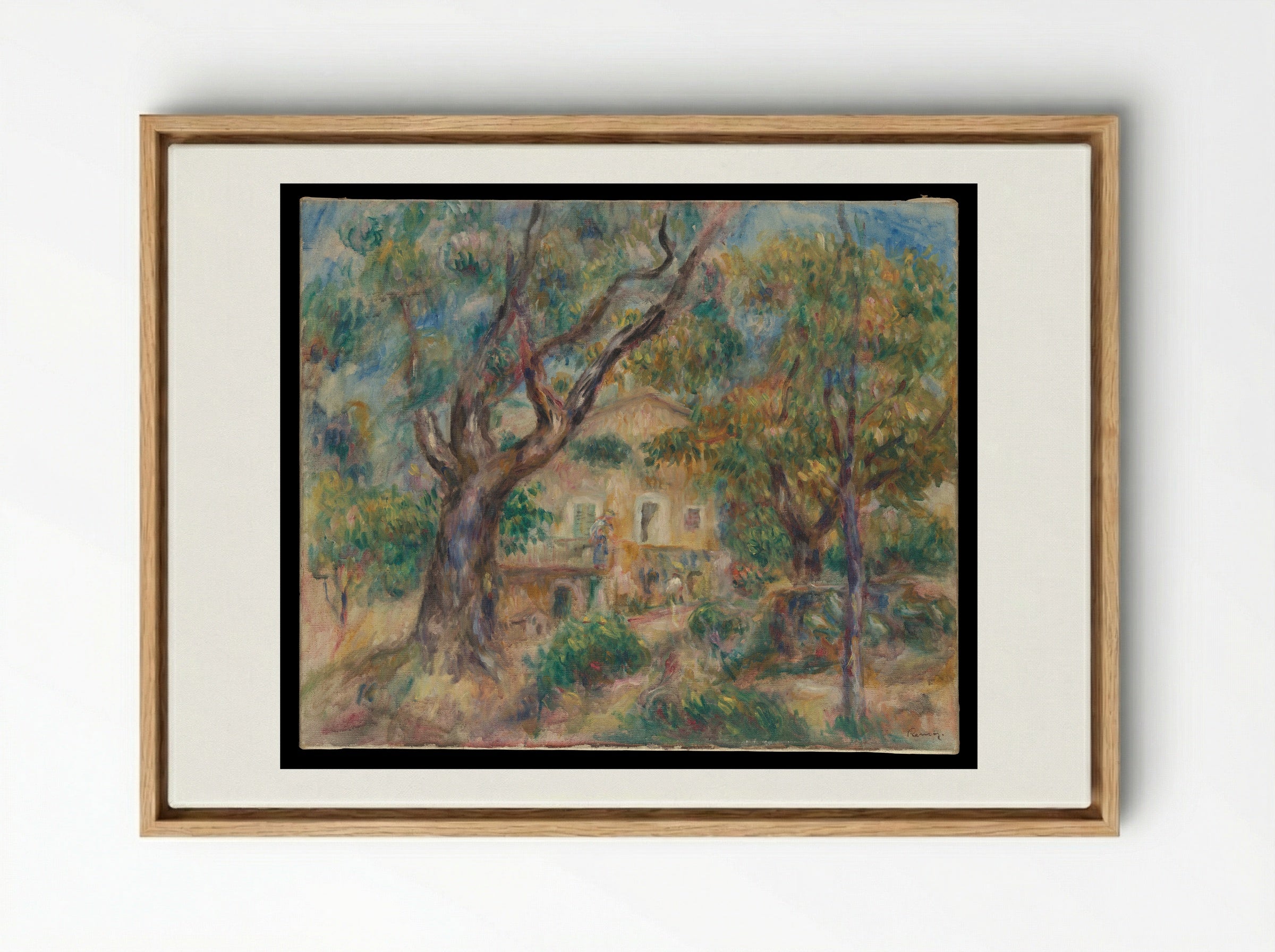 The Farm at Les Collettes, Cagnes - Auguste Renoir - Framed Canvas Wood