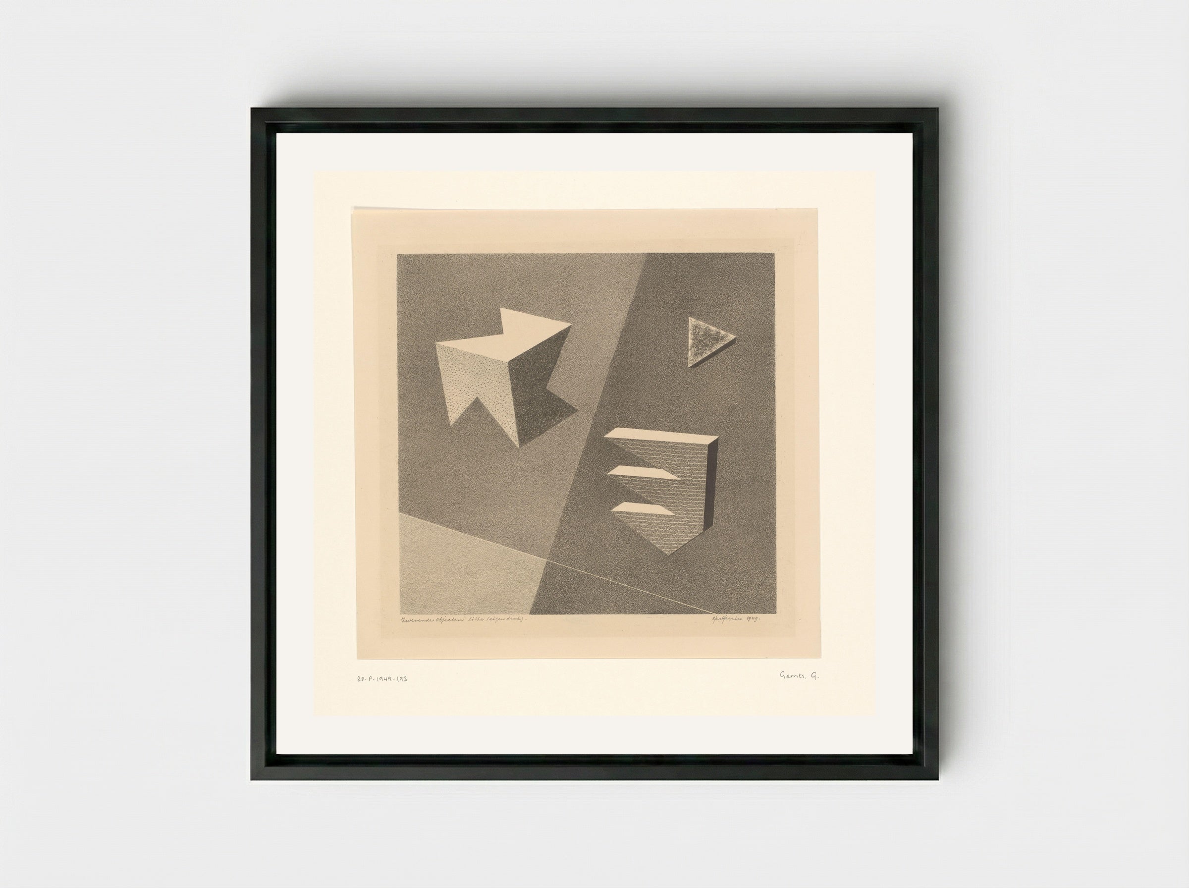 Zwevende objecten - Ger Gerrits - Framed Canvas Black