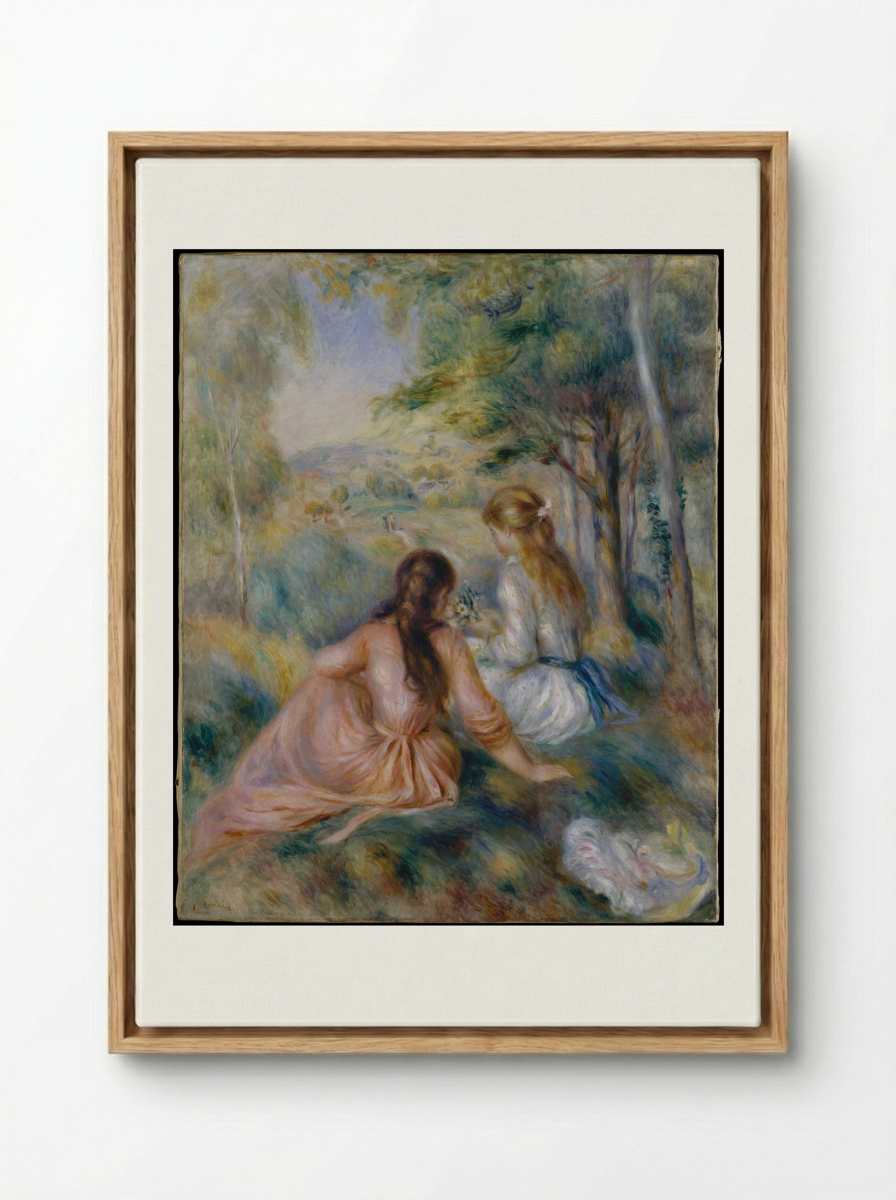 In the Meadow - Auguste Renoir - Framed Canvas Wood