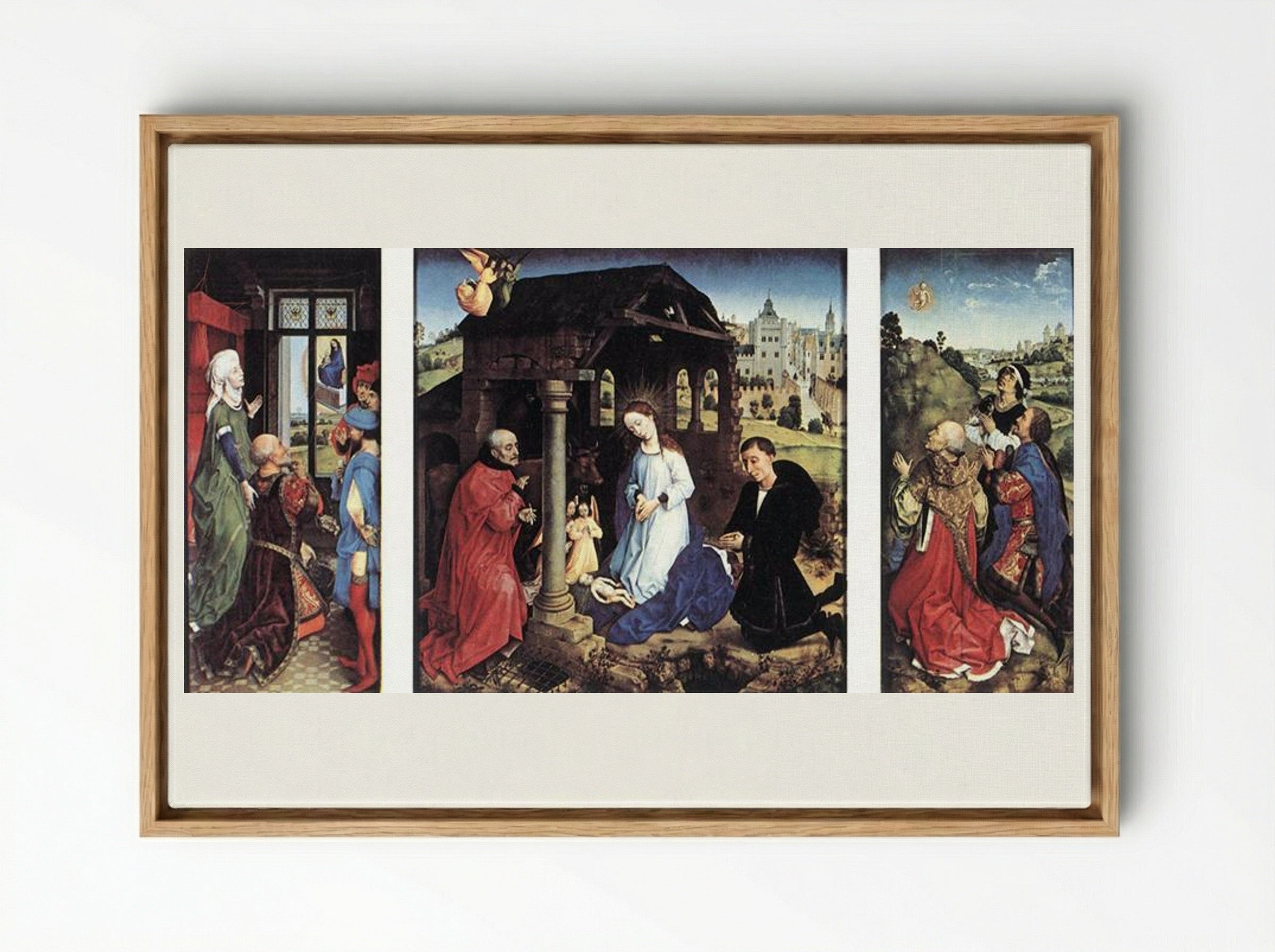 Pierre Bladelin Triptych - Rogier van der Weyden - Framed Canvas Wood