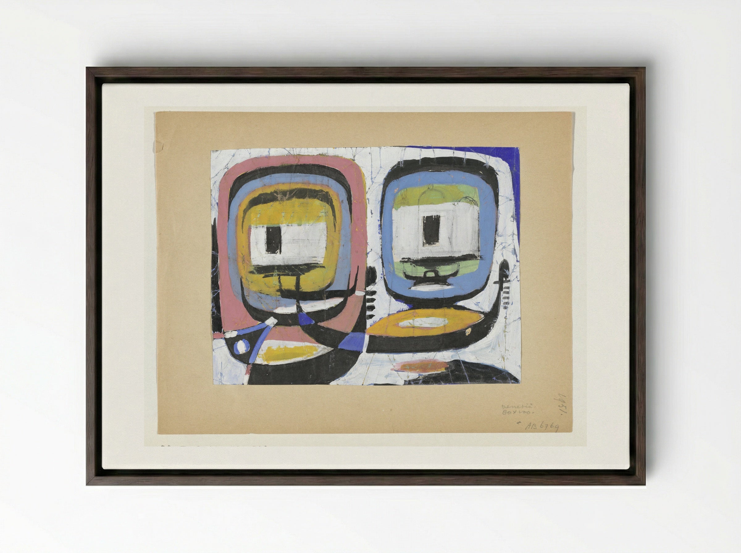 Venetië - Ger Gerrits - Framed Canvas Dark Wood