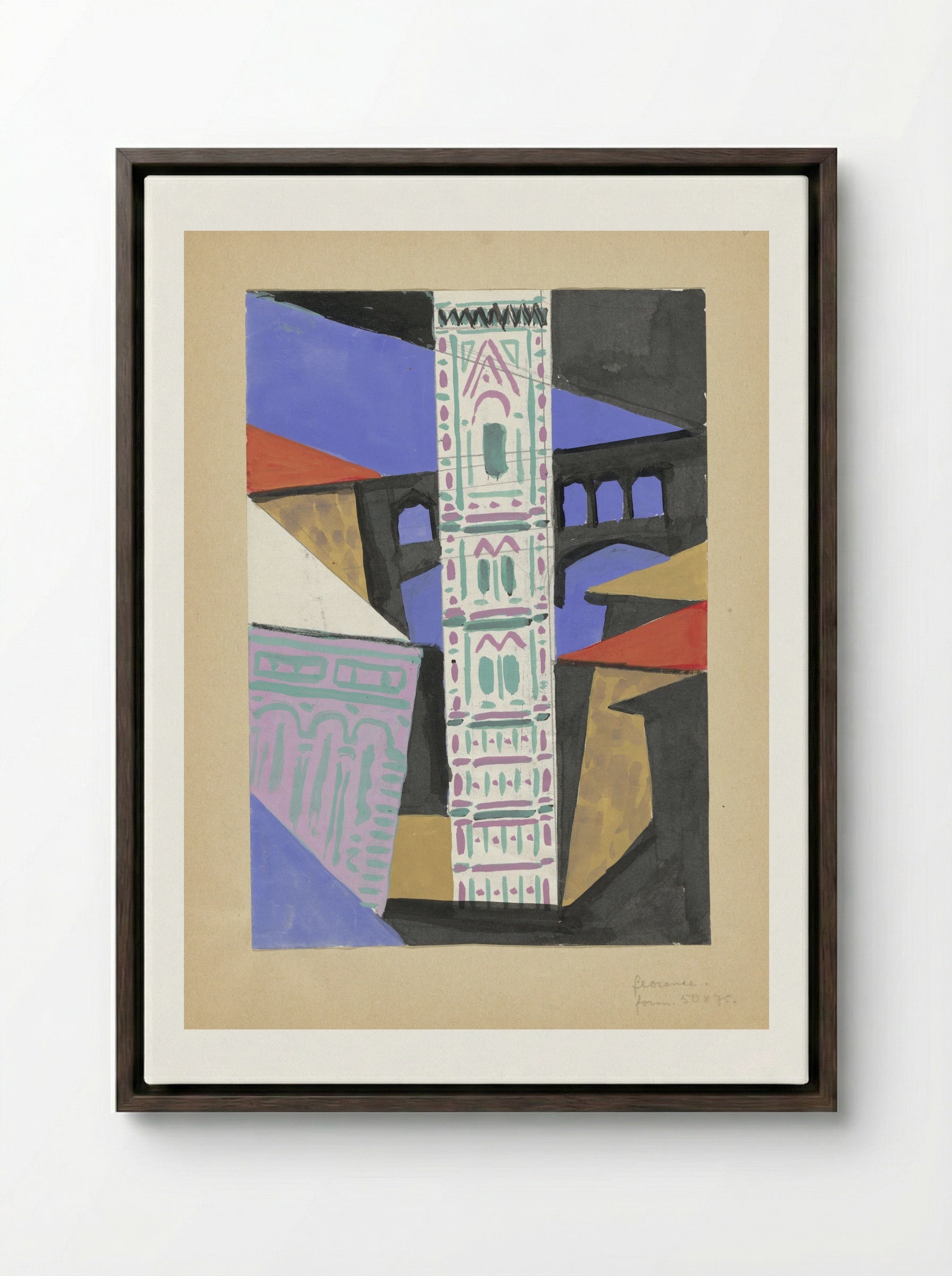 Florence - Ger Gerrits - Framed Canvas Dark Wood