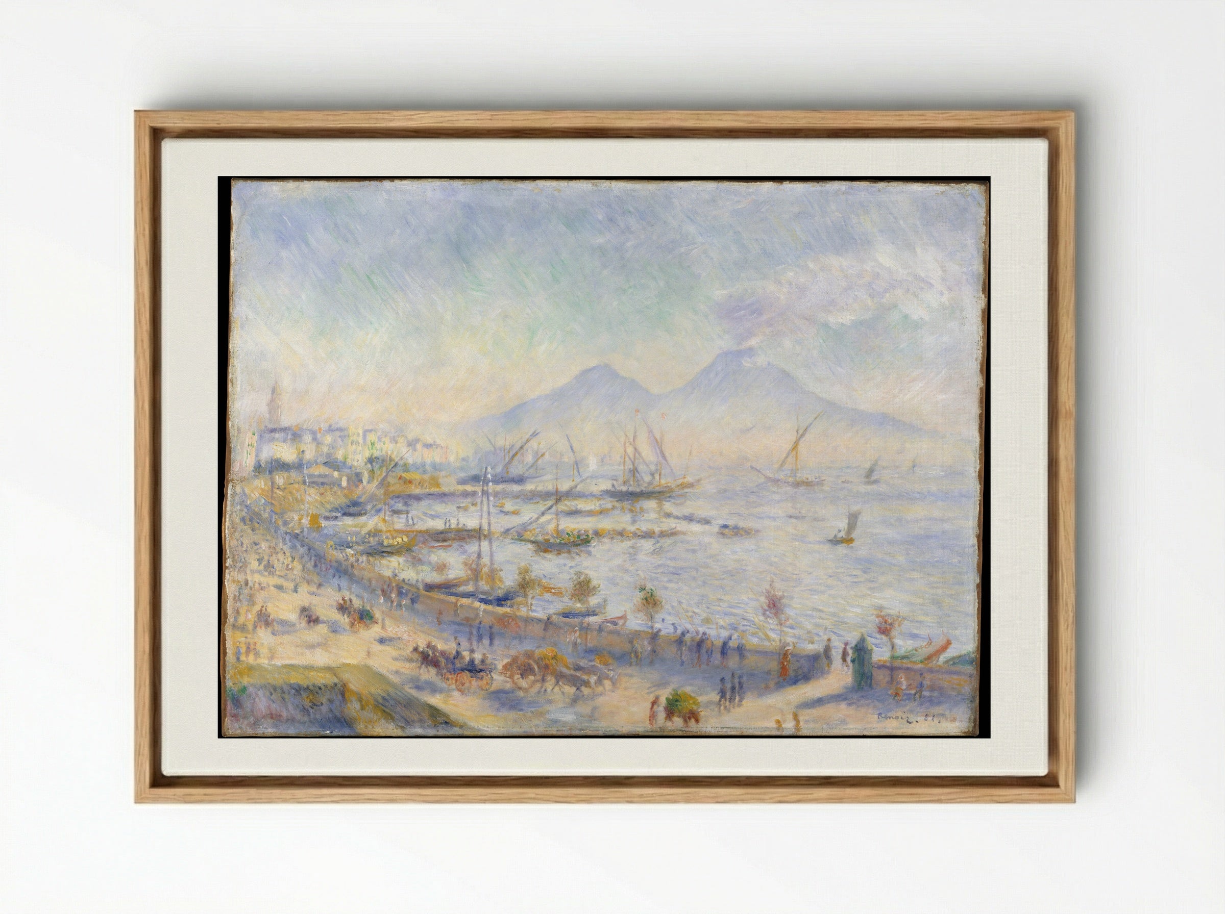 The Bay of Naples - Auguste Renoir - Framed Canvas Wood