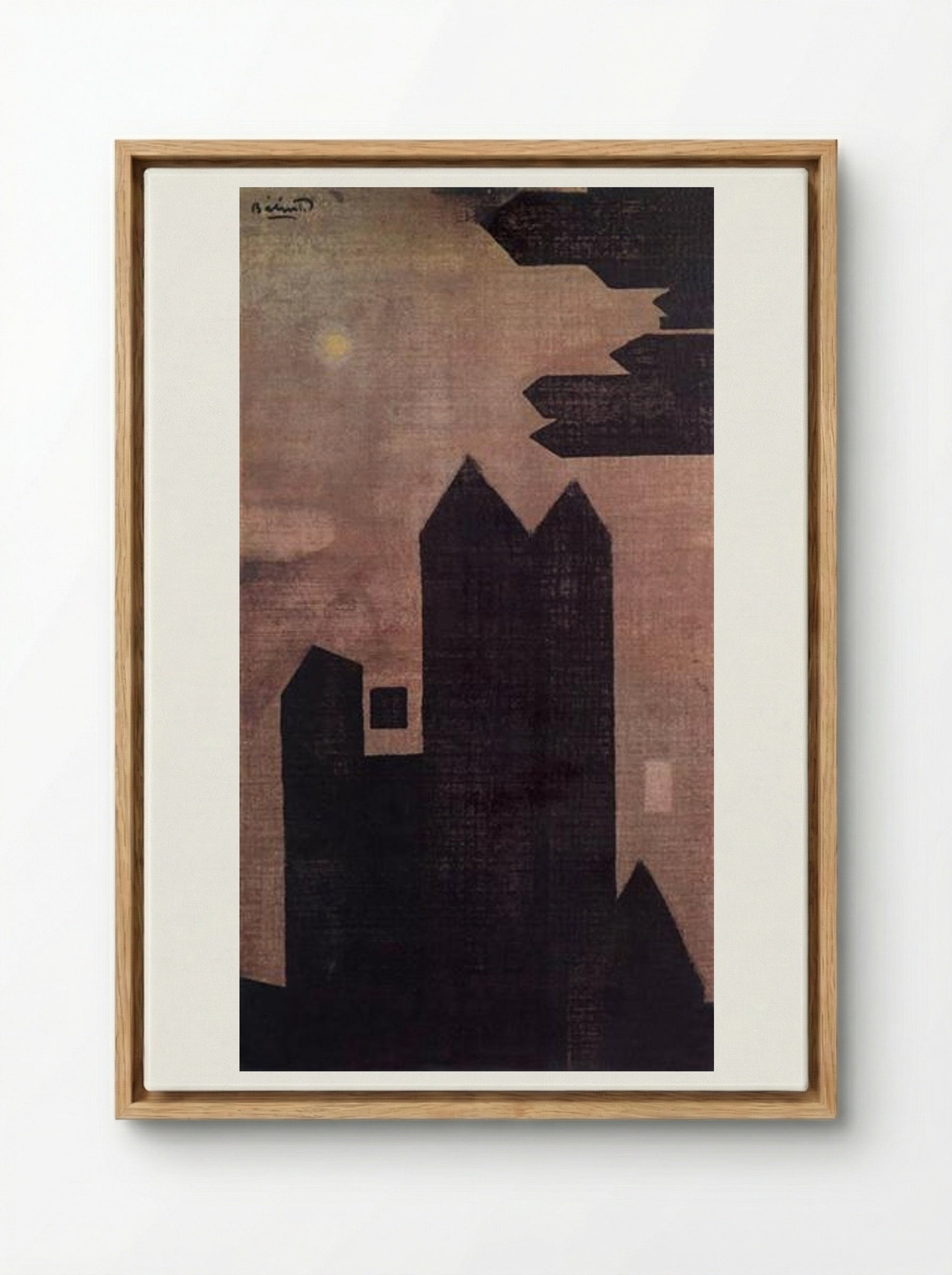 Houses at Hastings - Endre Bálint - Framed Canvas Wood