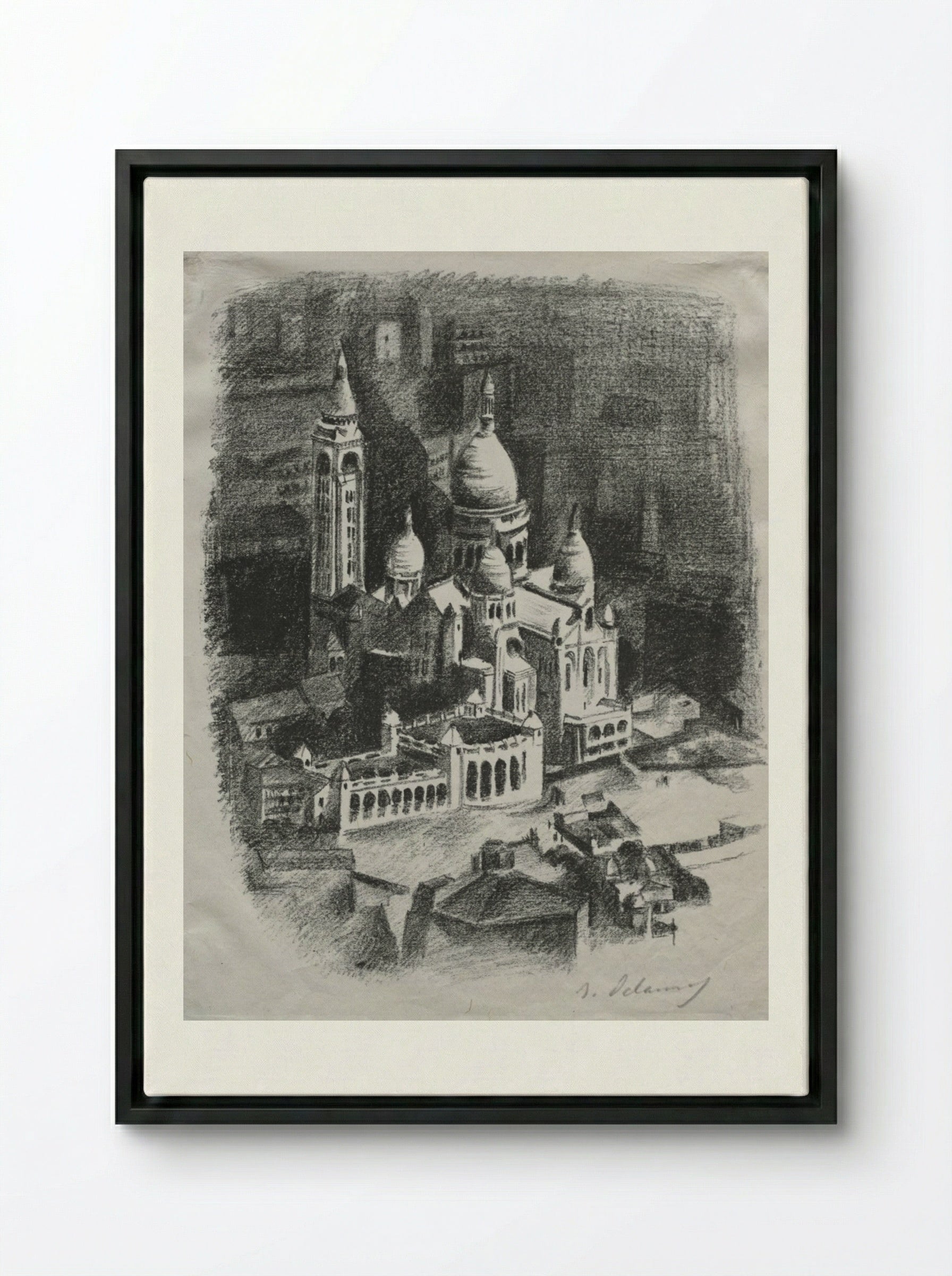 Allo Paris: Frontispiece - Robert Delaunay - Framed Canvas Black