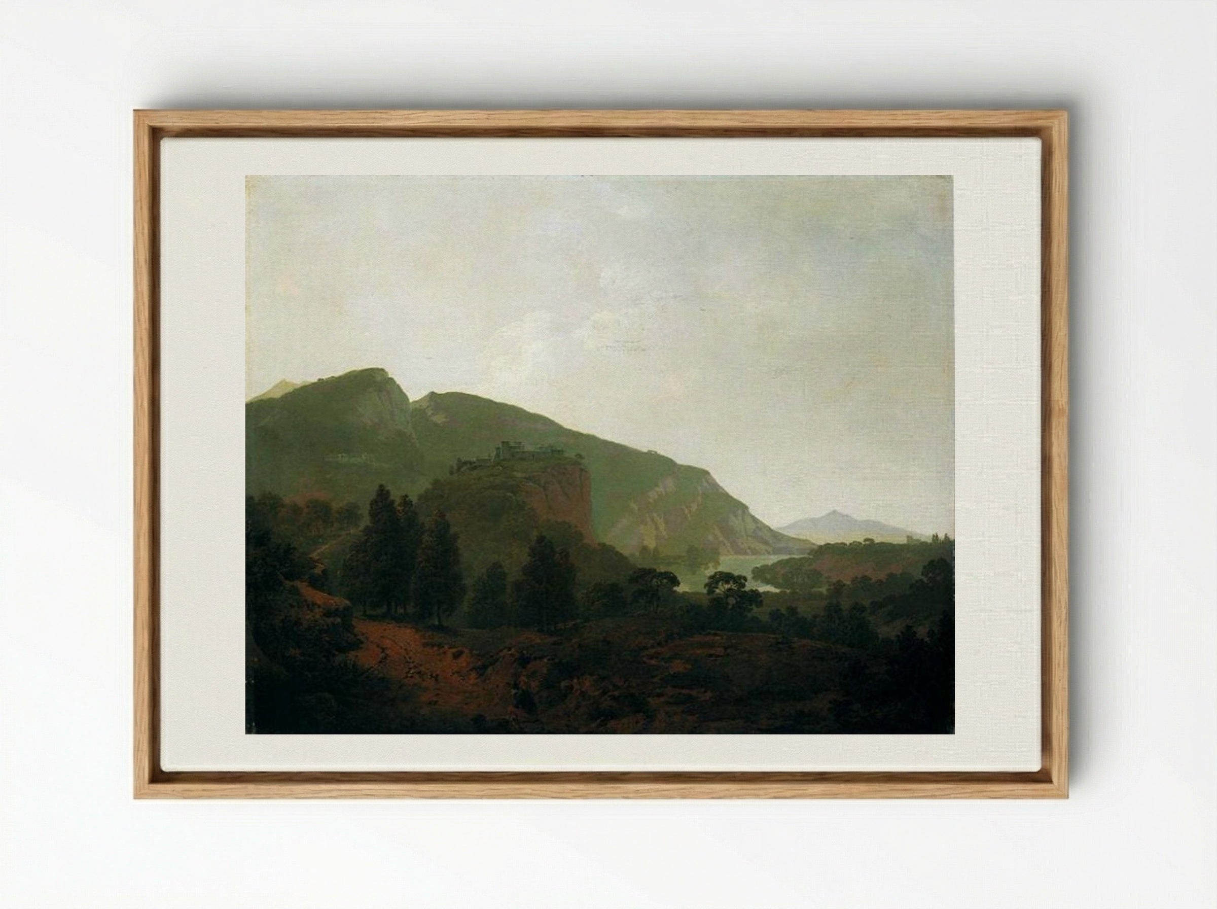 Italian Landscape - Joseph Wright of Derby - Framed Canvas Wood