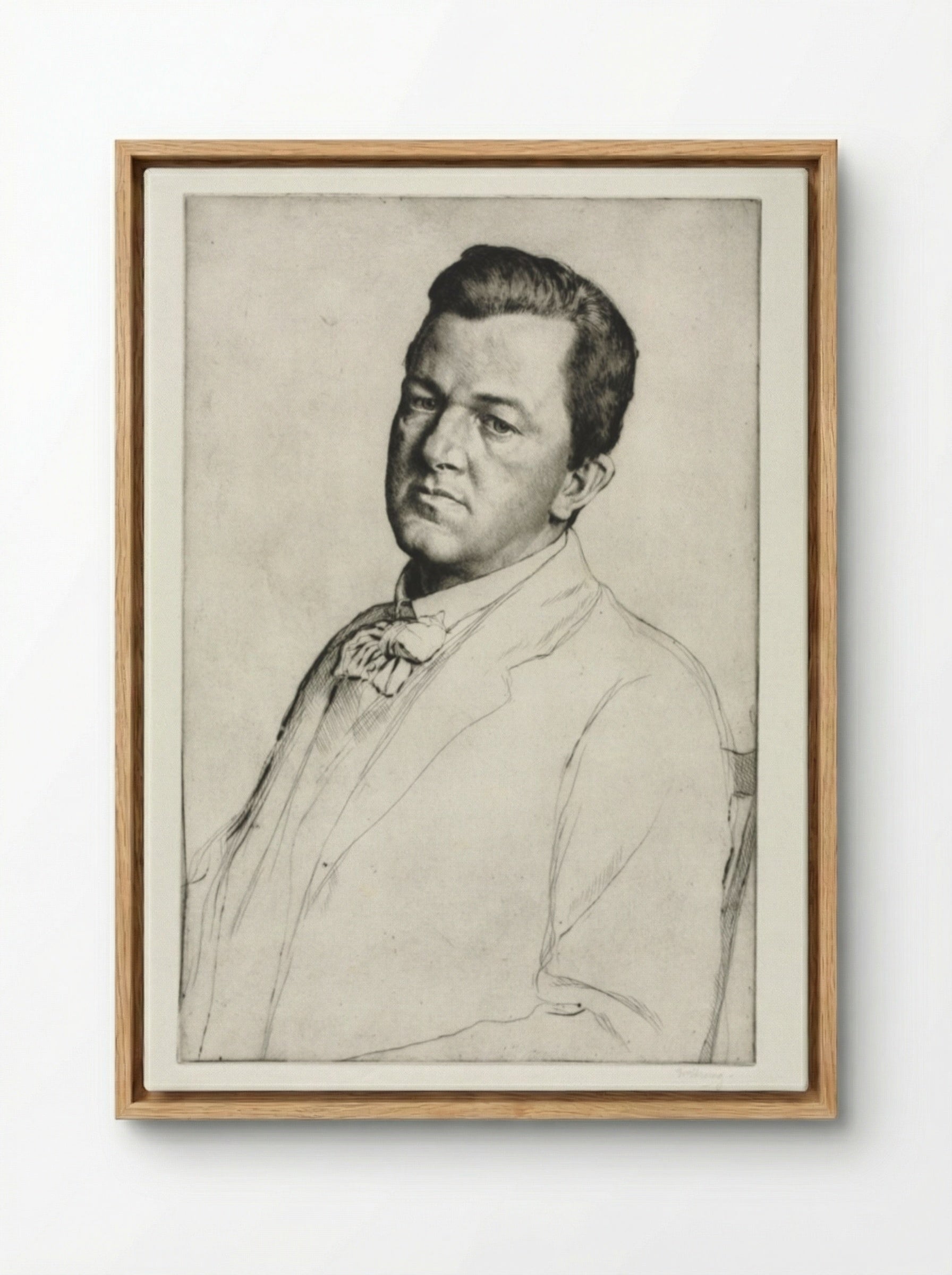 Sir Charles Holroyd - William Strang - Framed Canvas Wood