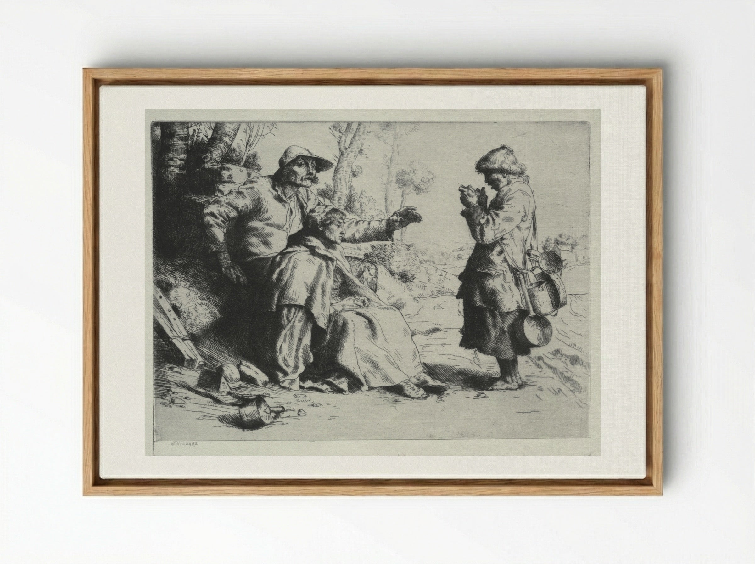 Tinkers - William Strang - Framed Canvas Wood