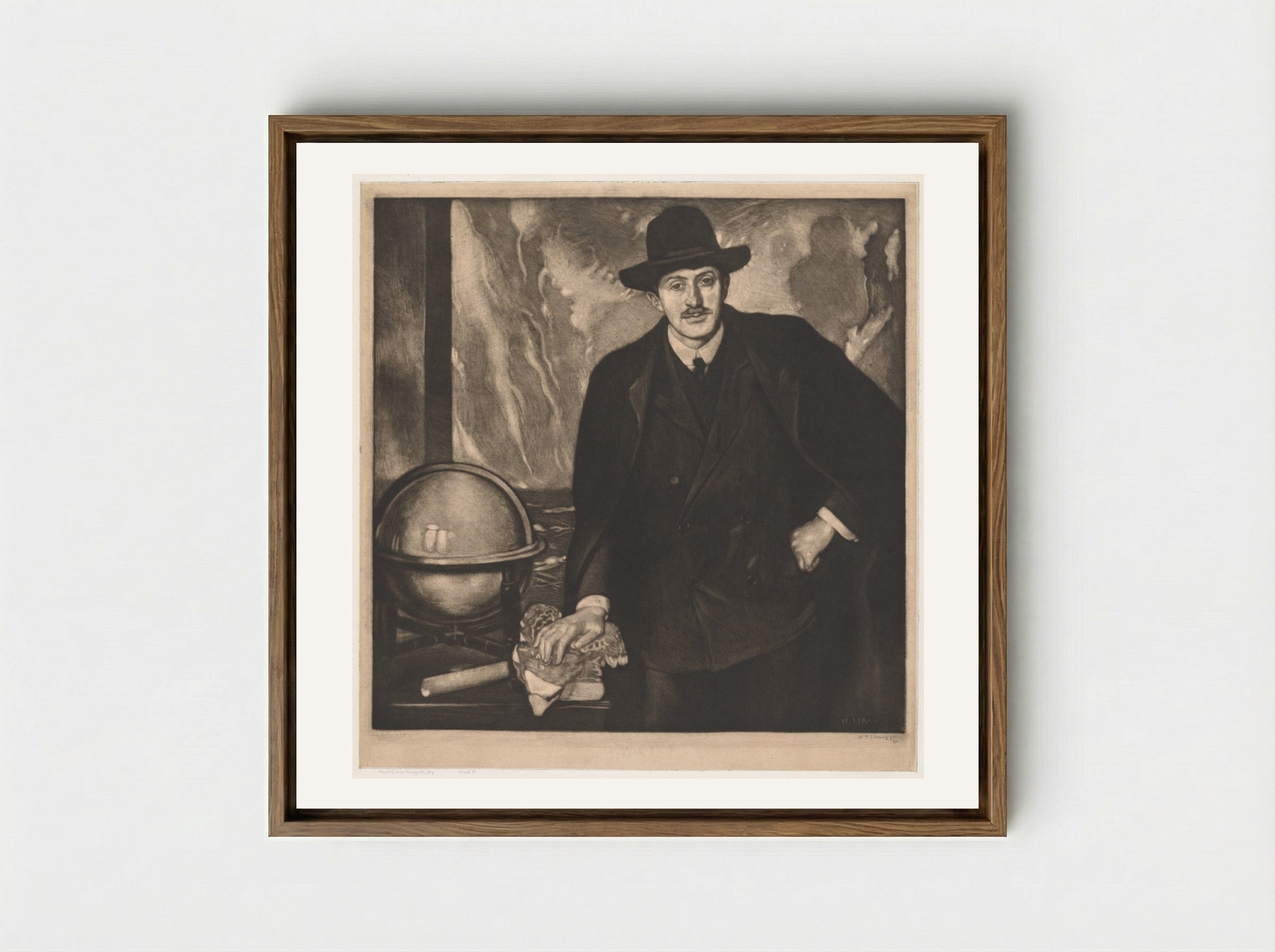 John Masefield - William Strang - Framed Canvas Wood