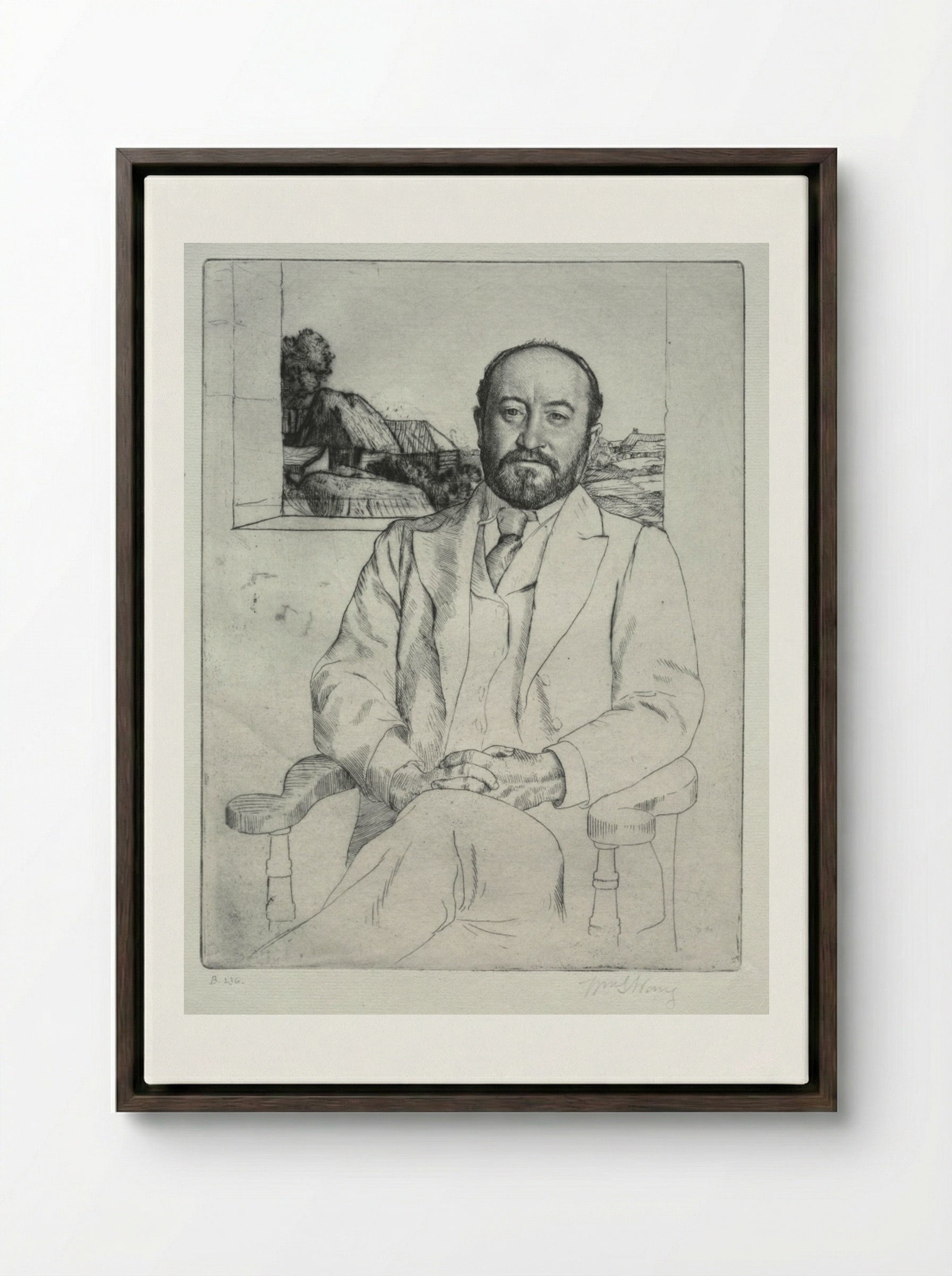 C. J. Knowles - William Strang - Framed Canvas Dark Wood