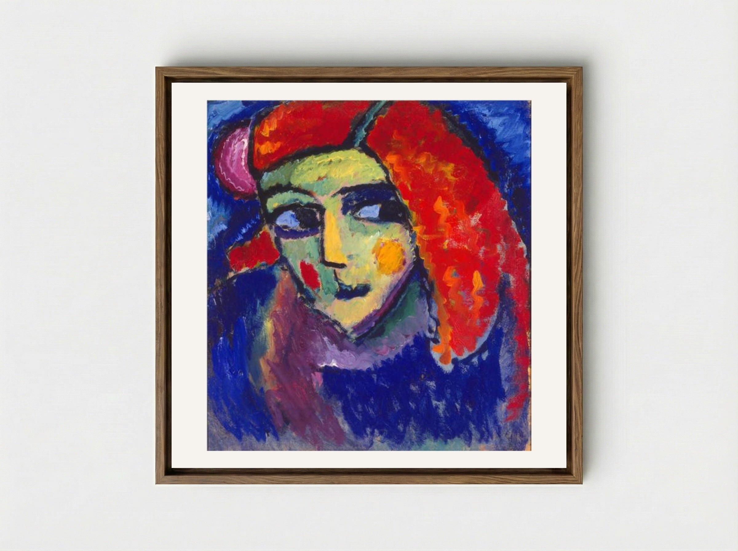 Pale Woman with Red Hair - Alexej von Jawlensky - Framed Canvas Wood