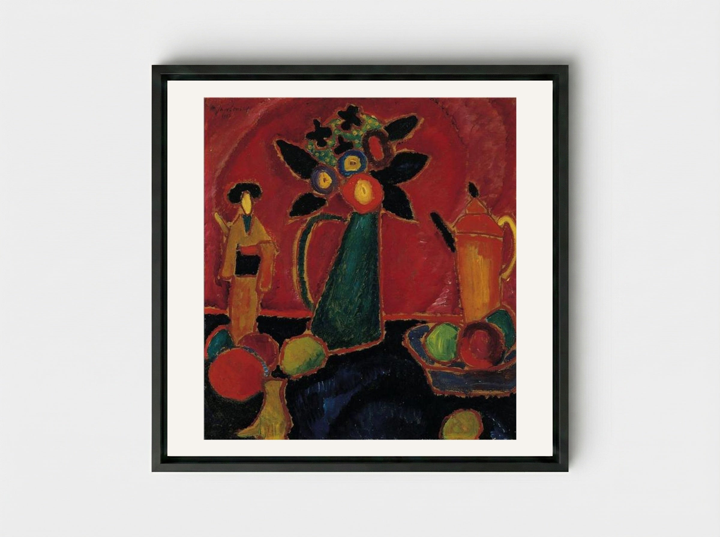 Japanese Flower - Alexej von Jawlensky - Framed Canvas Black