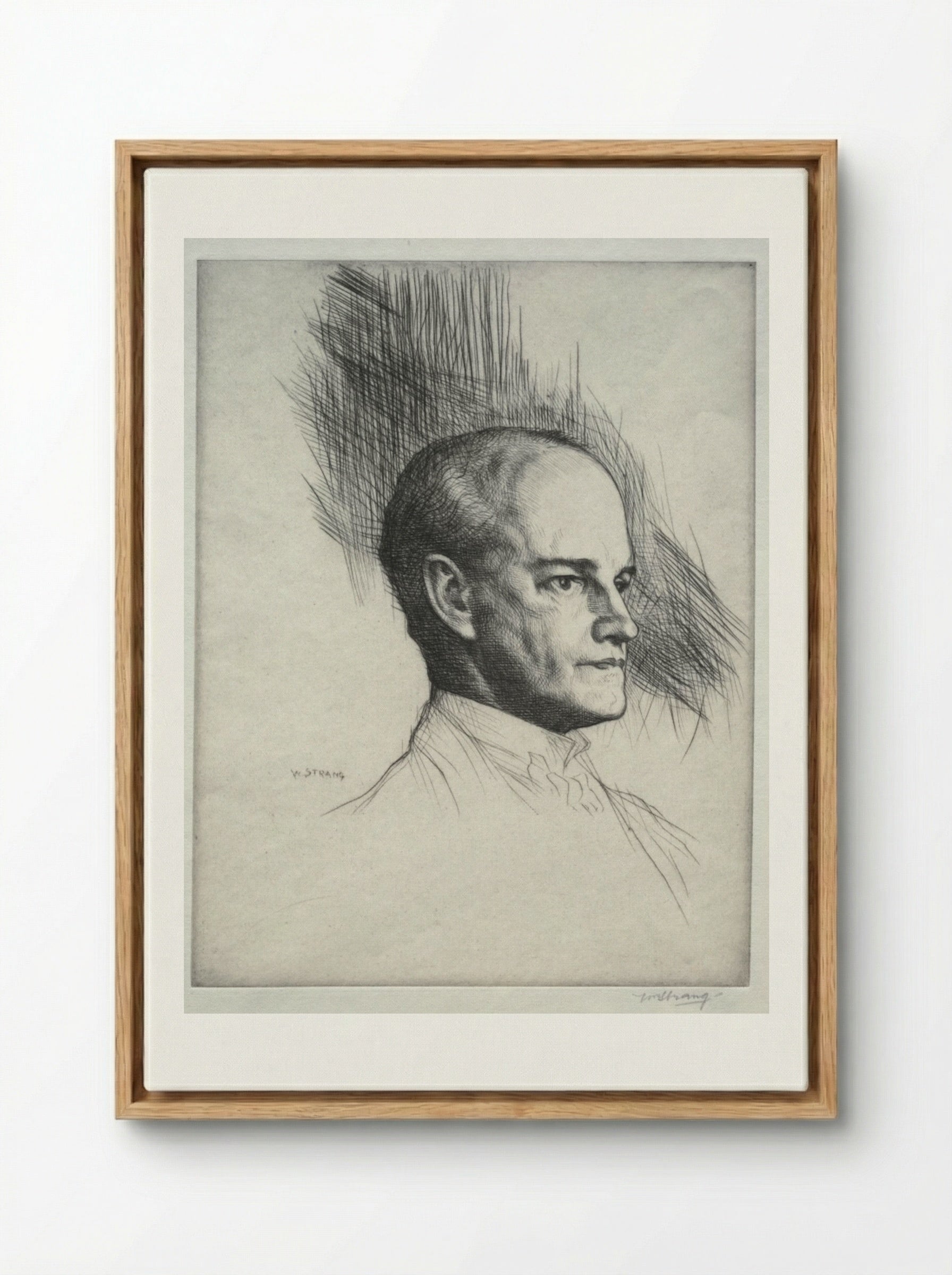 John Galsworthy - William Strang - Framed Canvas Wood