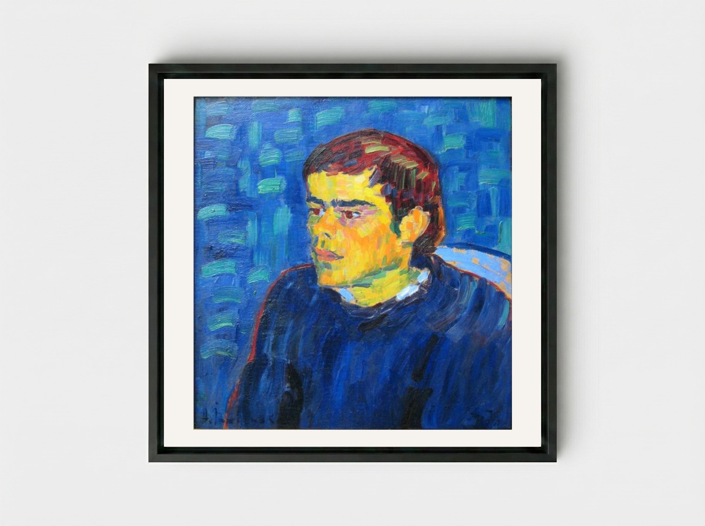 The Hunchback - Alexej von Jawlensky - Framed Canvas Black
