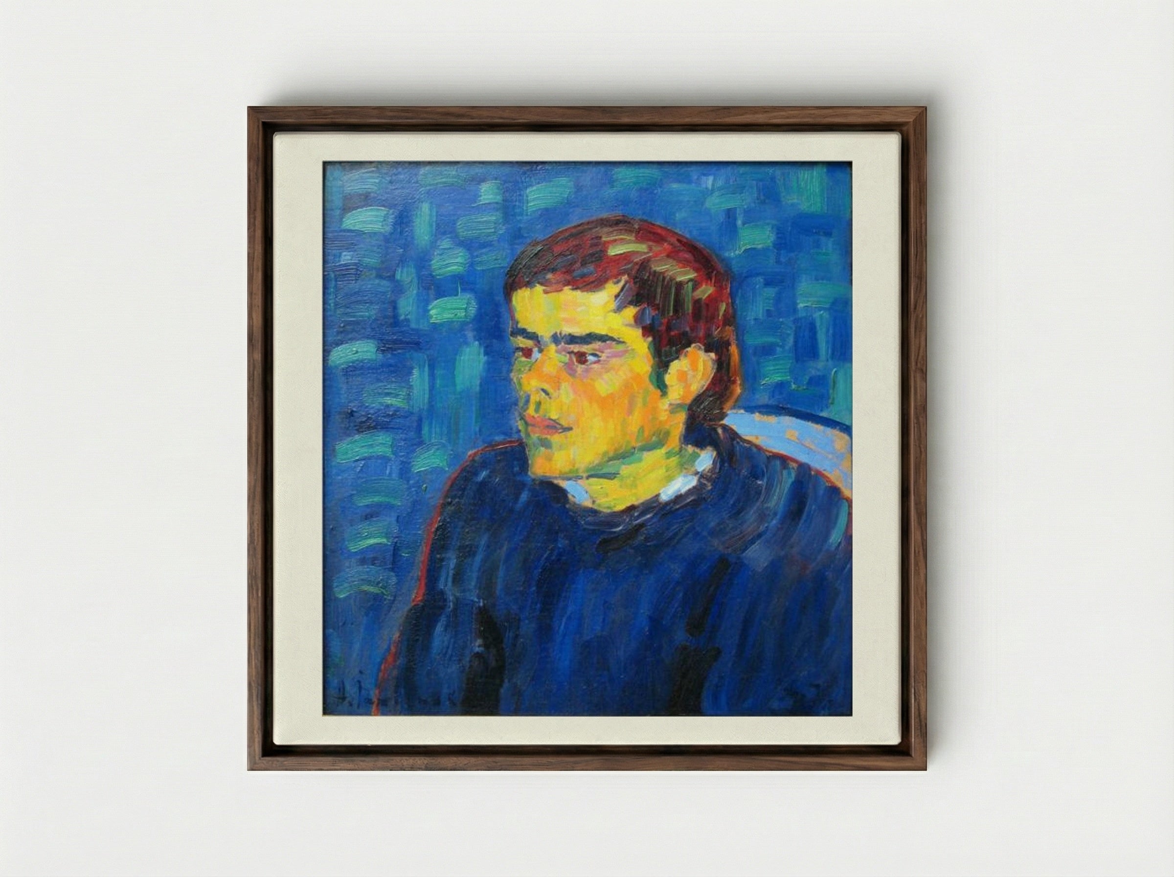 The Hunchback - Alexej von Jawlensky - Framed Canvas Dark Wood