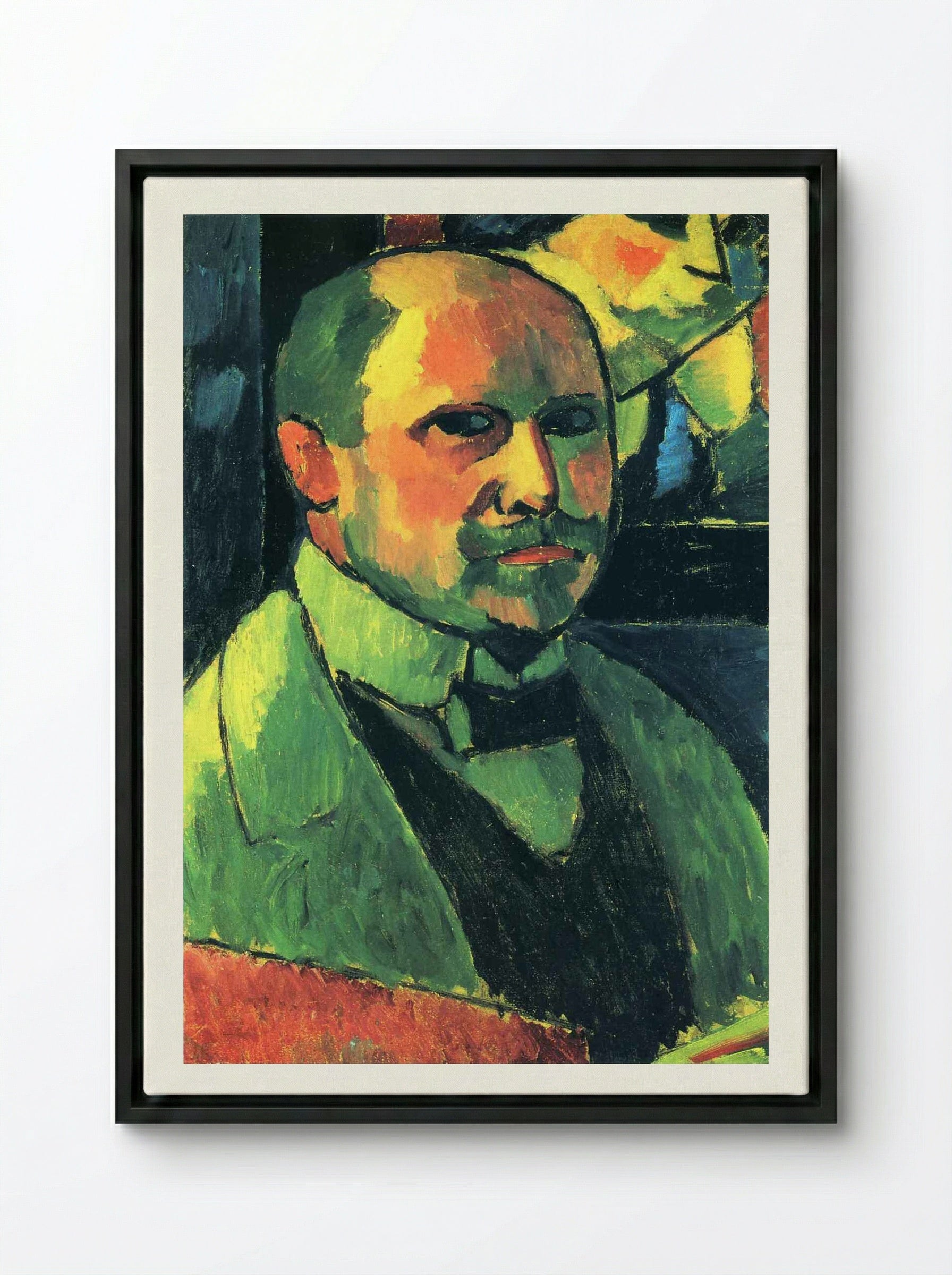 Self-portrait - Alexej von Jawlensky - Framed Canvas Black