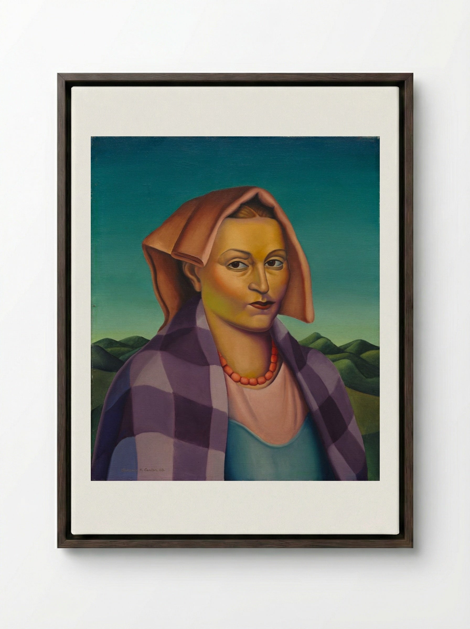 A Woman of the Sabines - Clarence Holbrook Carter - Framed Canvas Dark Wood