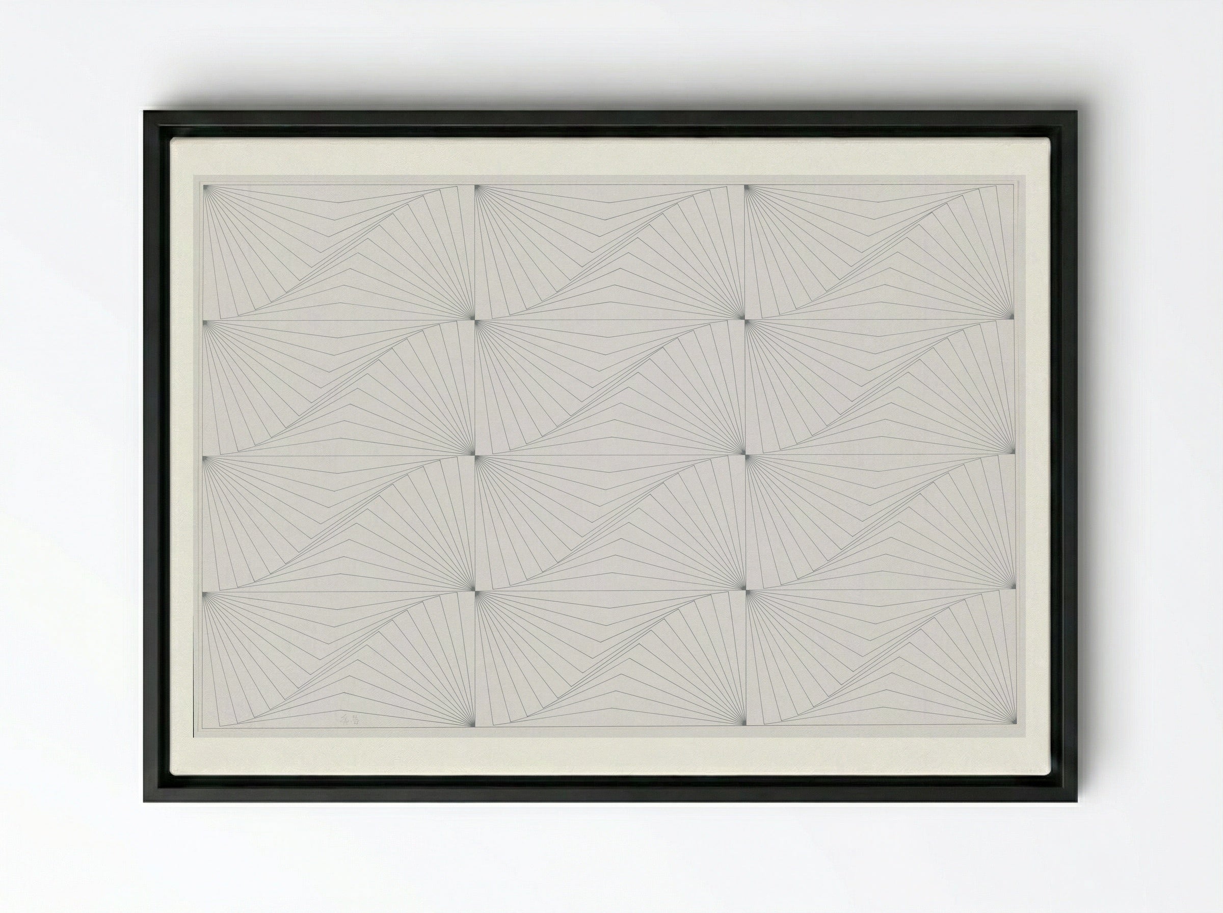 Genève Blanc - Edna Andrade - Framed Canvas Black