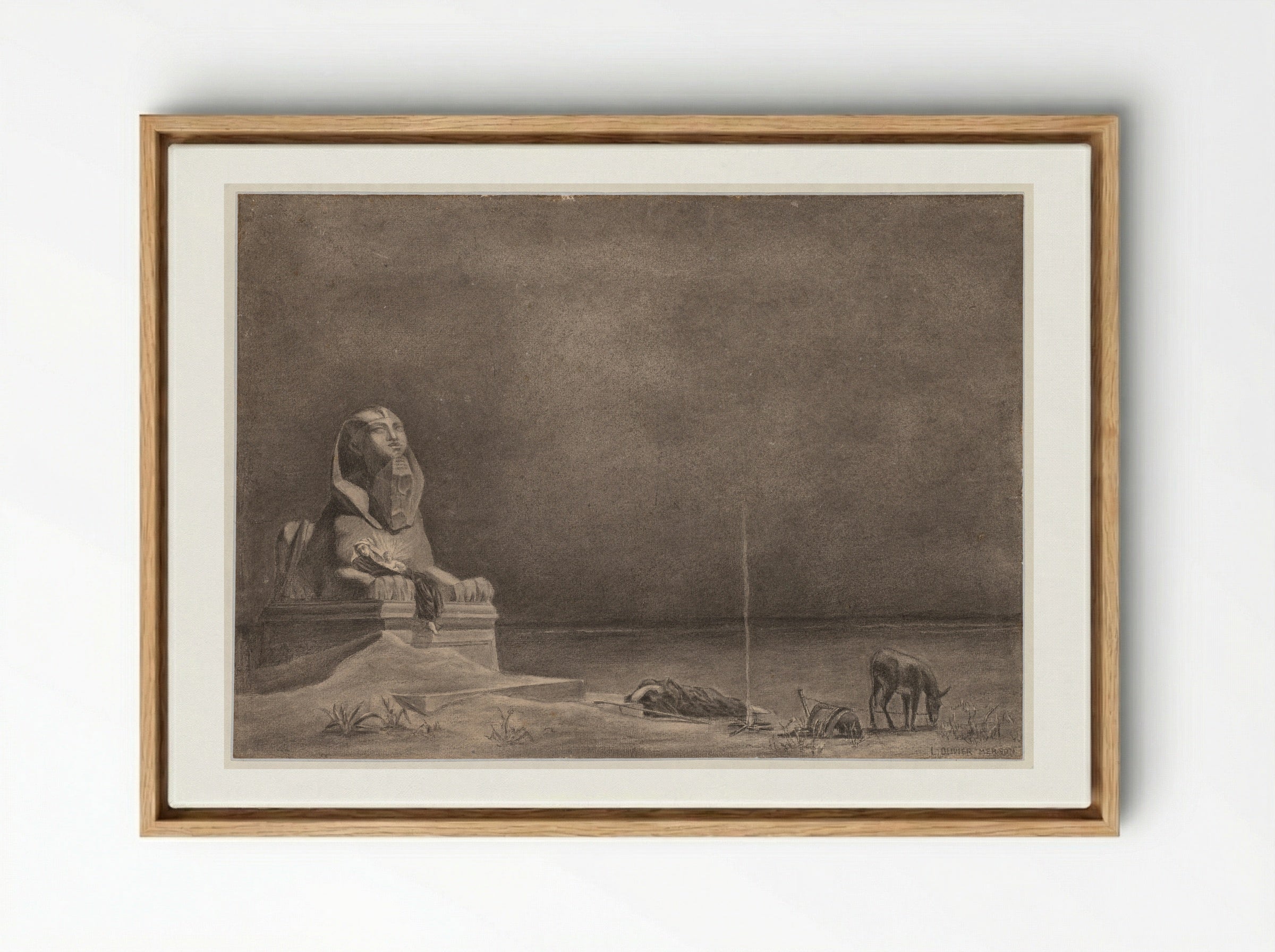 The Rest on the Flight into Egypt - Luc-Olivier Merson - Framed Canvas Wood